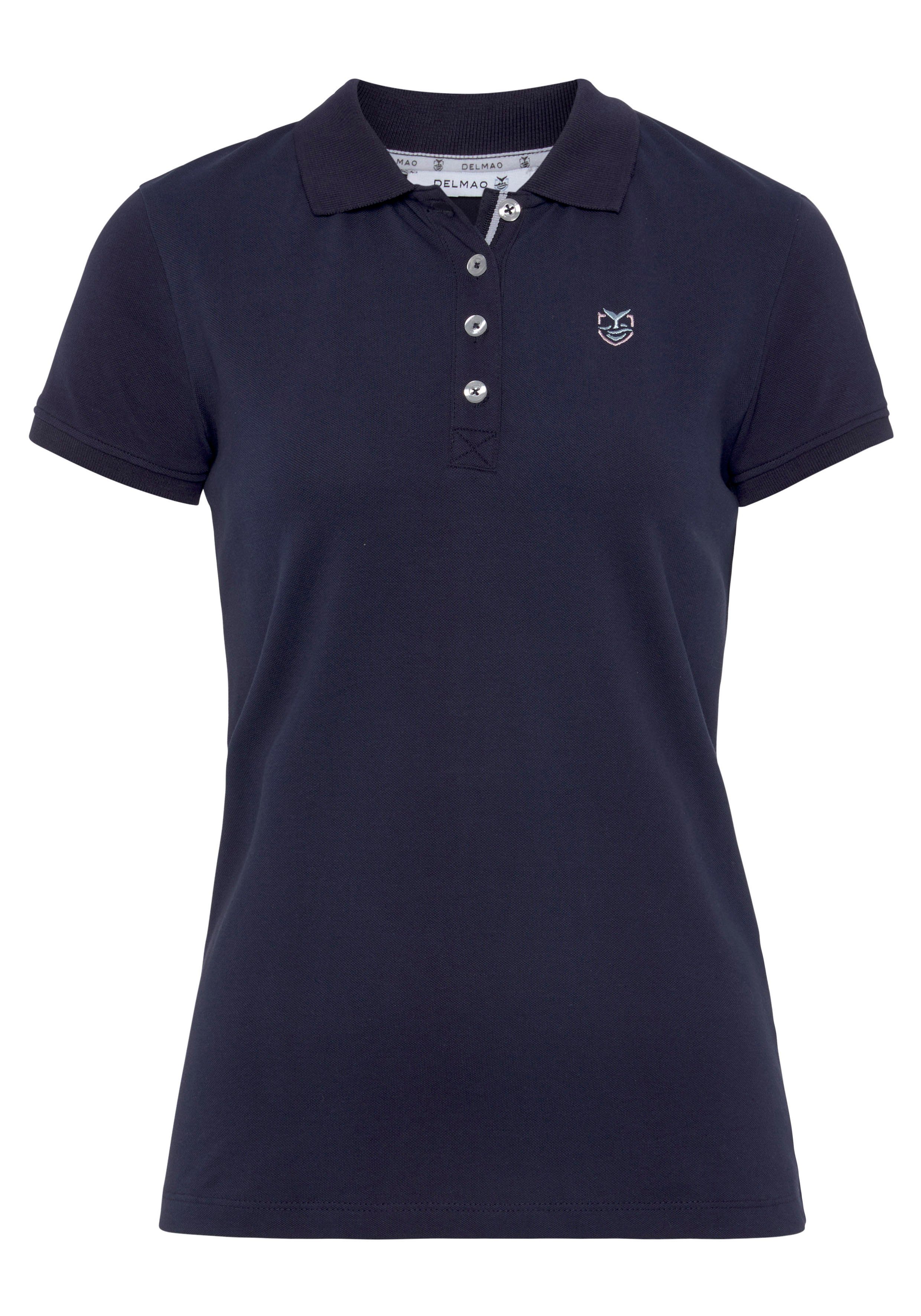 DELMAO Poloshirt in klassischer Form verschiedenen NEUE Farben in marine - MARKE