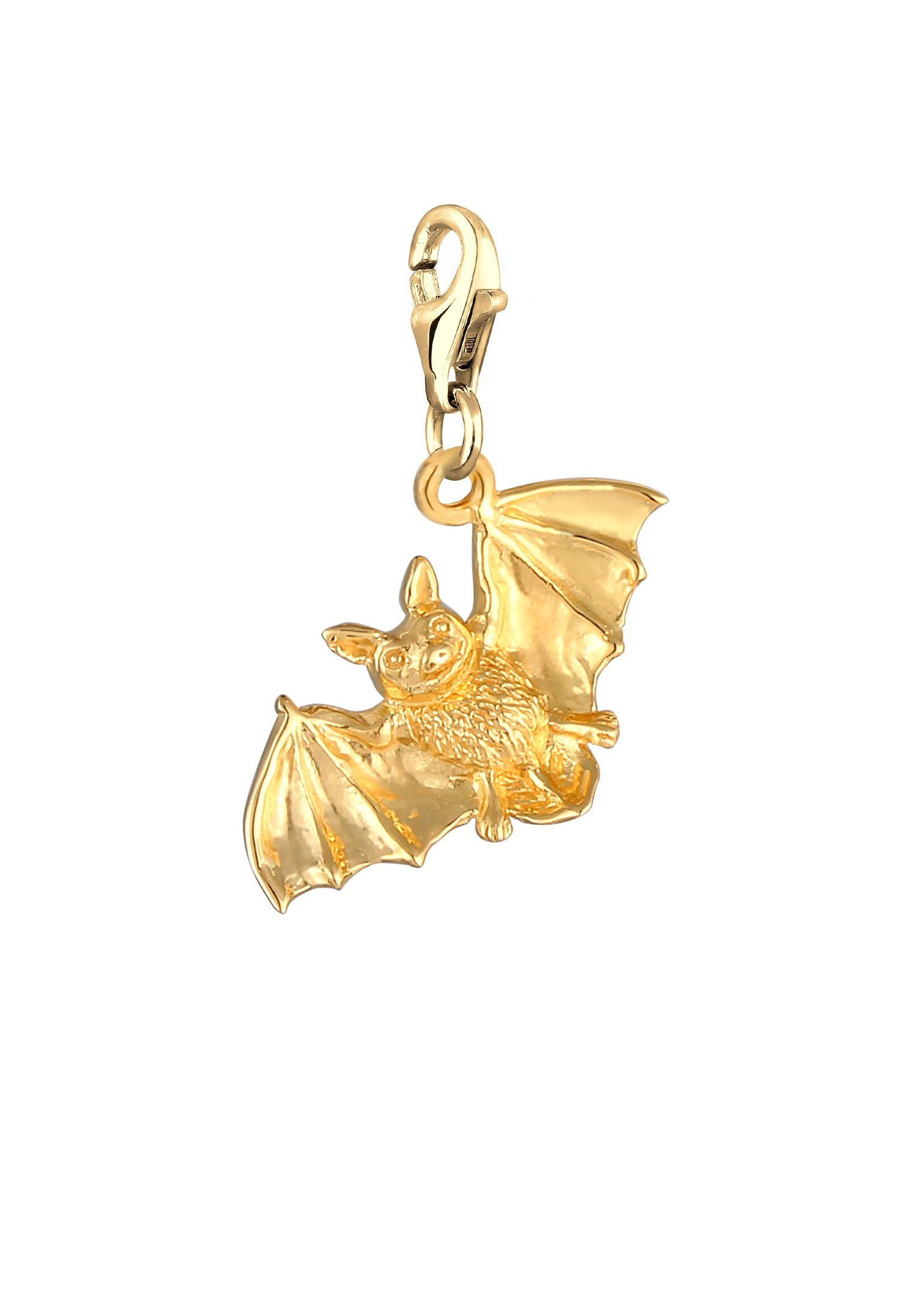 Charm-Einhänger Silber, Fledermaus Nenalina Fledermaus Anhänger Gold Halloween 925