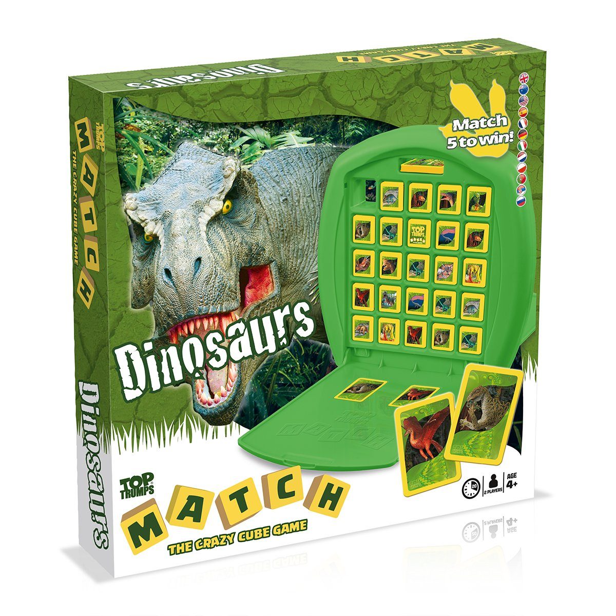 Winning Moves Spiel, Würfelspiel Top Trumps Match - Dinosaurier