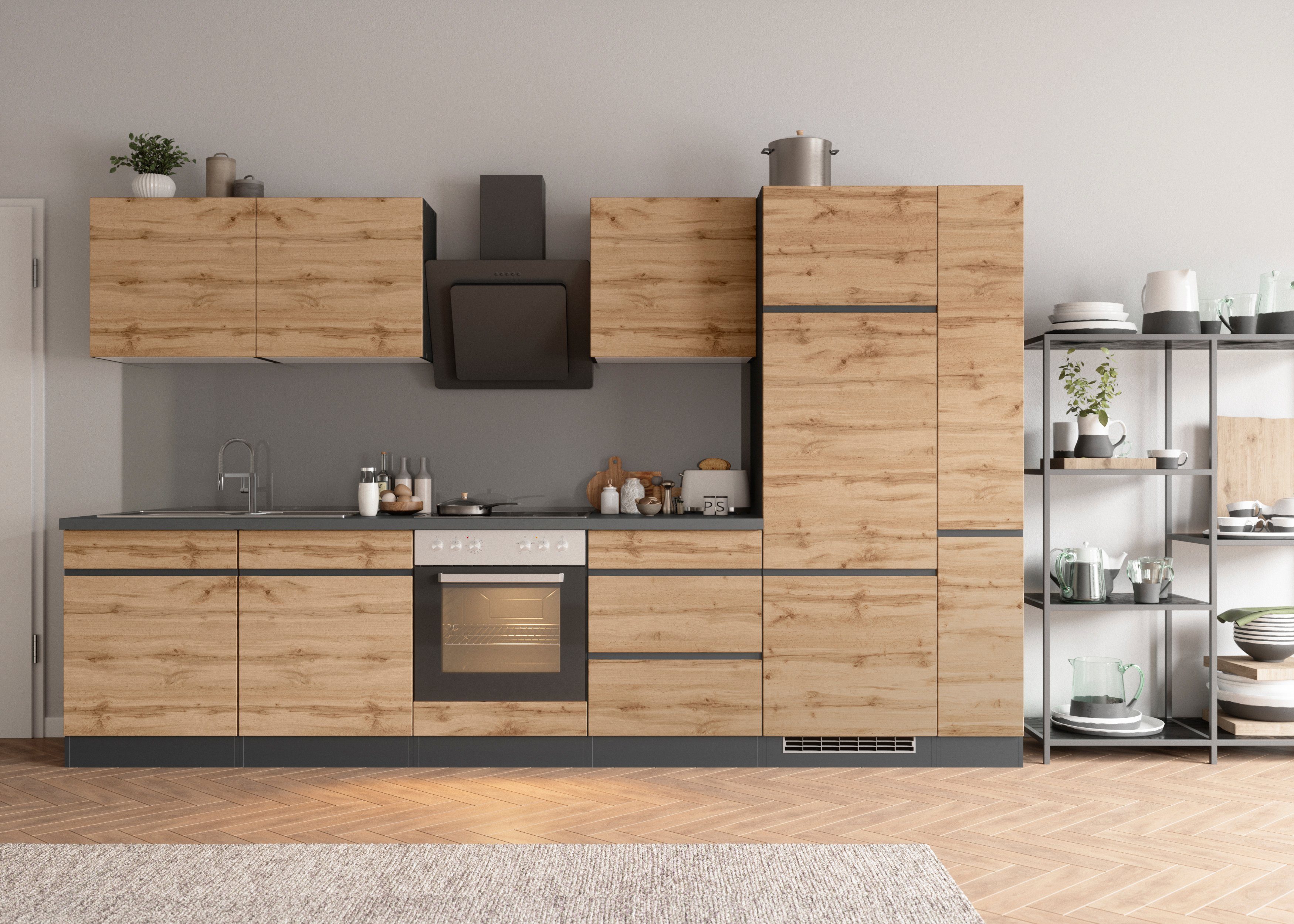 KOCHSTATION Кухніzeile KS-Riesa, Stellbreite 330 cm, wahlweise mit oder ohne E-Geräte