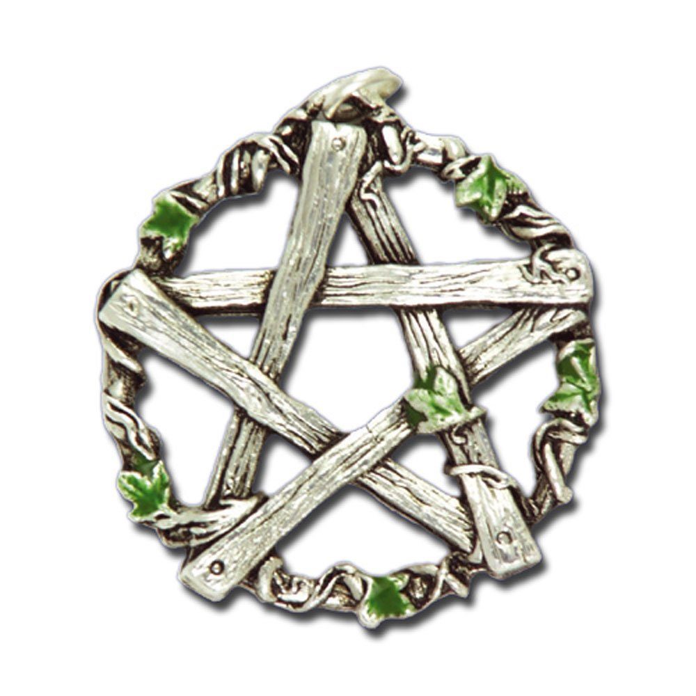 HOPLO Kettenanhänger Pentagramm von Pan Anhänger Galraedia Gothic Mystic  Schmuck +Kette - Pentagramm