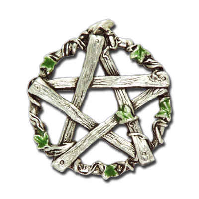HOPLO Kettenanhänger Pentagramm Pan Anhänger Galraedia Gothic Mystic Schmuck +Kette Pentagr