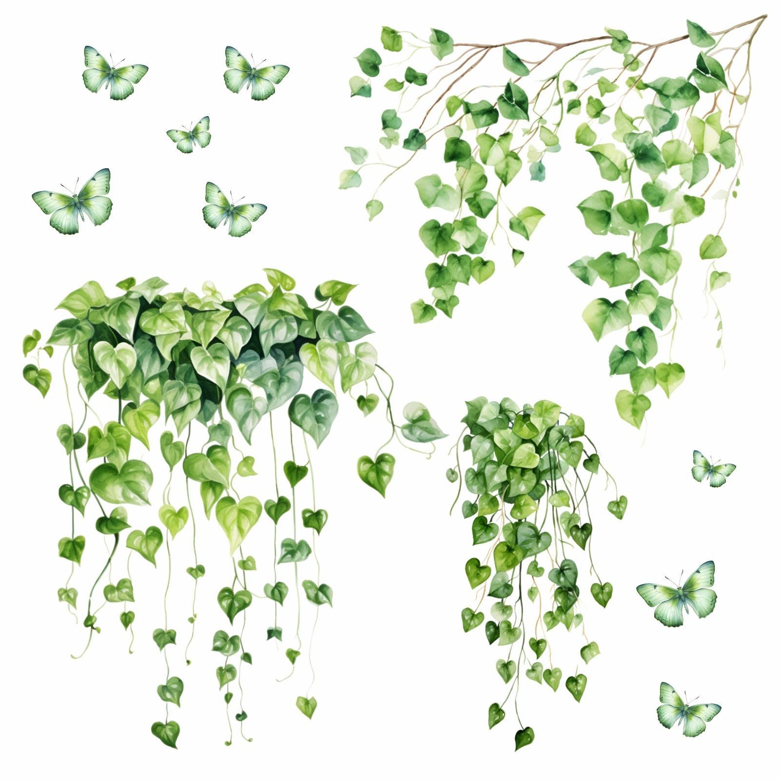 nikima Wandtattoo 260 Wandtattoo Efeu Ranken - Größe 750 x 420 mm (PVC-Foli günstig online kaufen