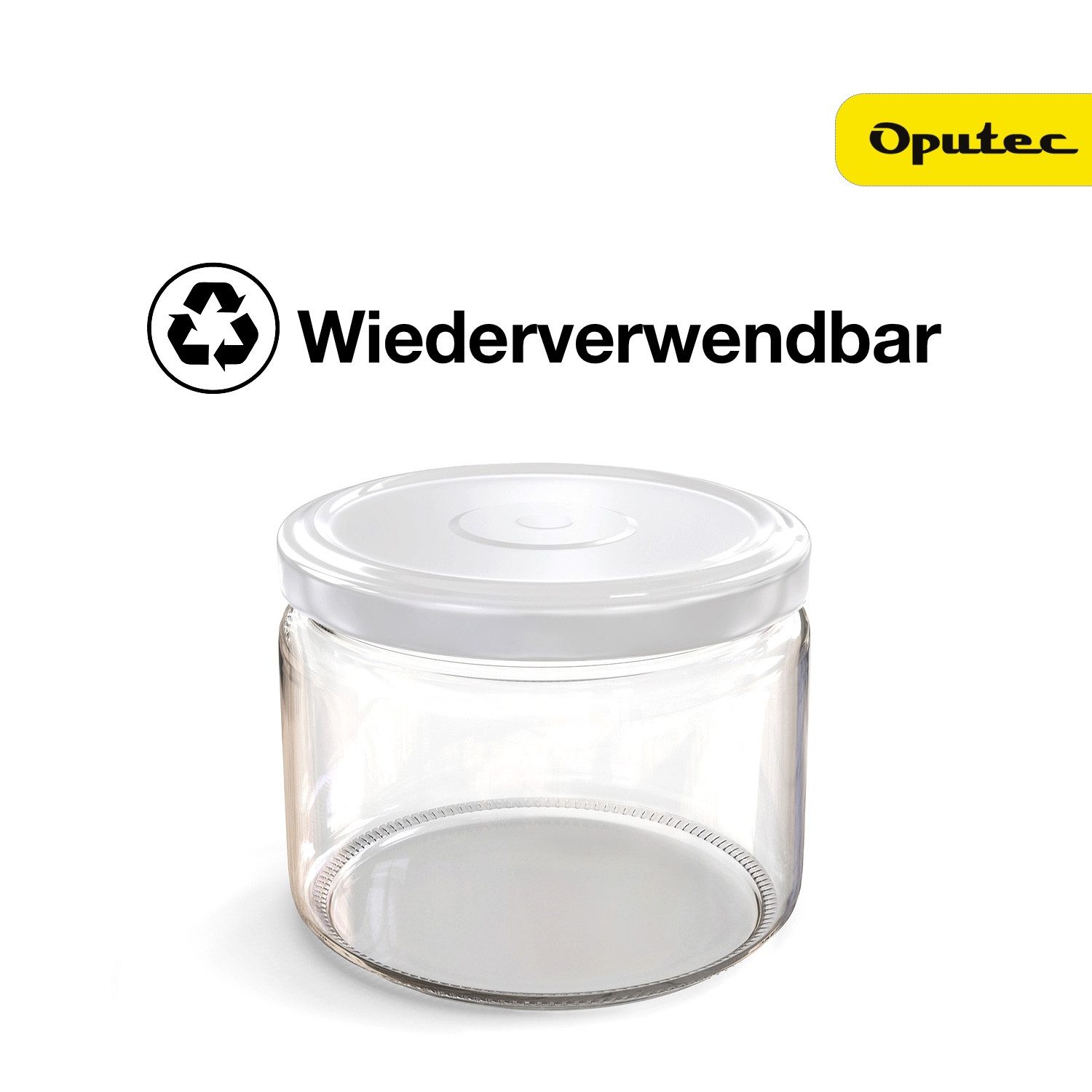 Oputec Einmachglas 100x Schraubdeckel TO82 Weiß - Twist Off Ersatzdeckel für Einmachläser, Metall, (Spar-Set XL, 100 x Ersatzdeckel) – Bild 5 von 5