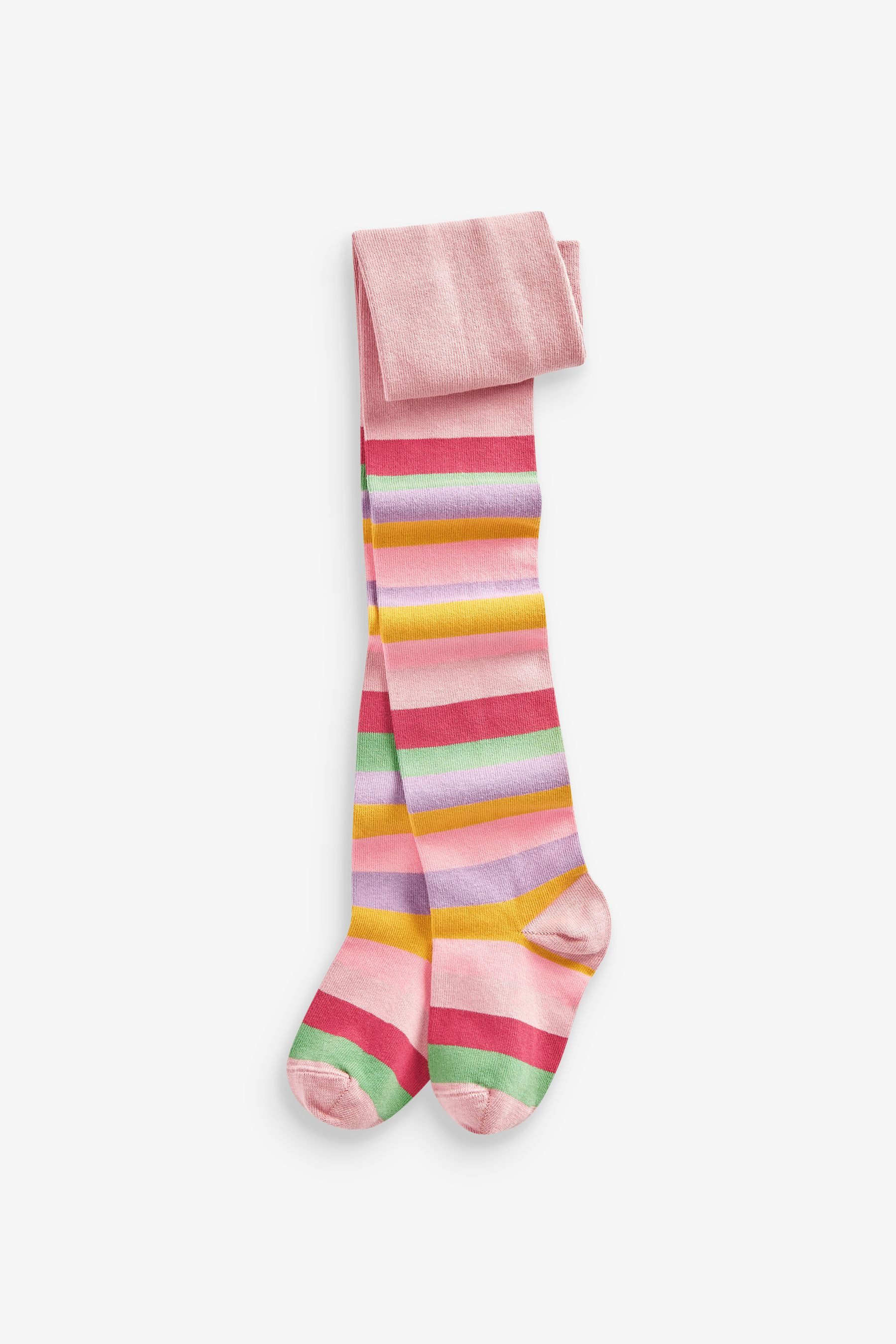Next Strickstrumpfhose Strumpfhose mit Baumwolle und Regenbogenstreifen (1 St)