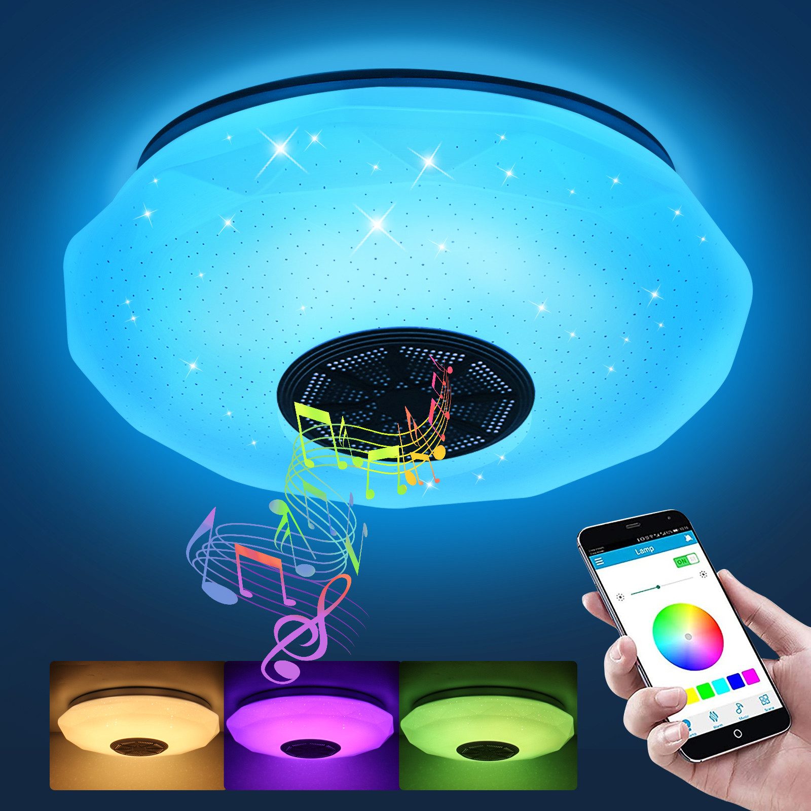 BlingBin LED Deckenleuchte Fernbedienung & APP-Steuerung günstig online kaufen