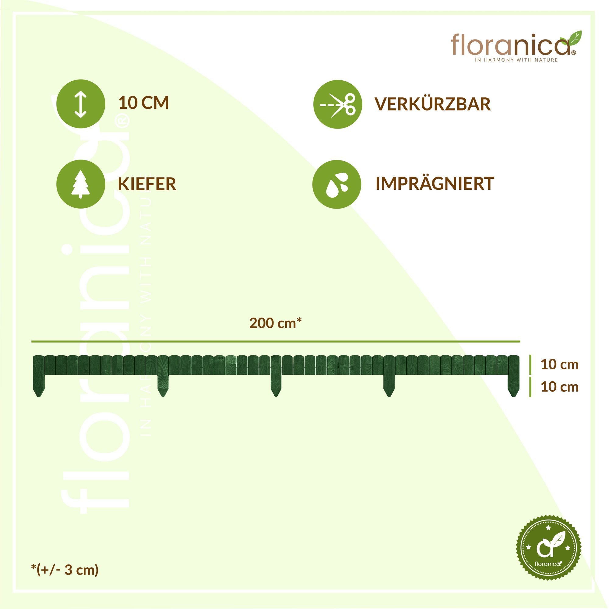 Floranica Beetbegrenzung Rollborder Flexibler Holzzaun aus günstig online kaufen