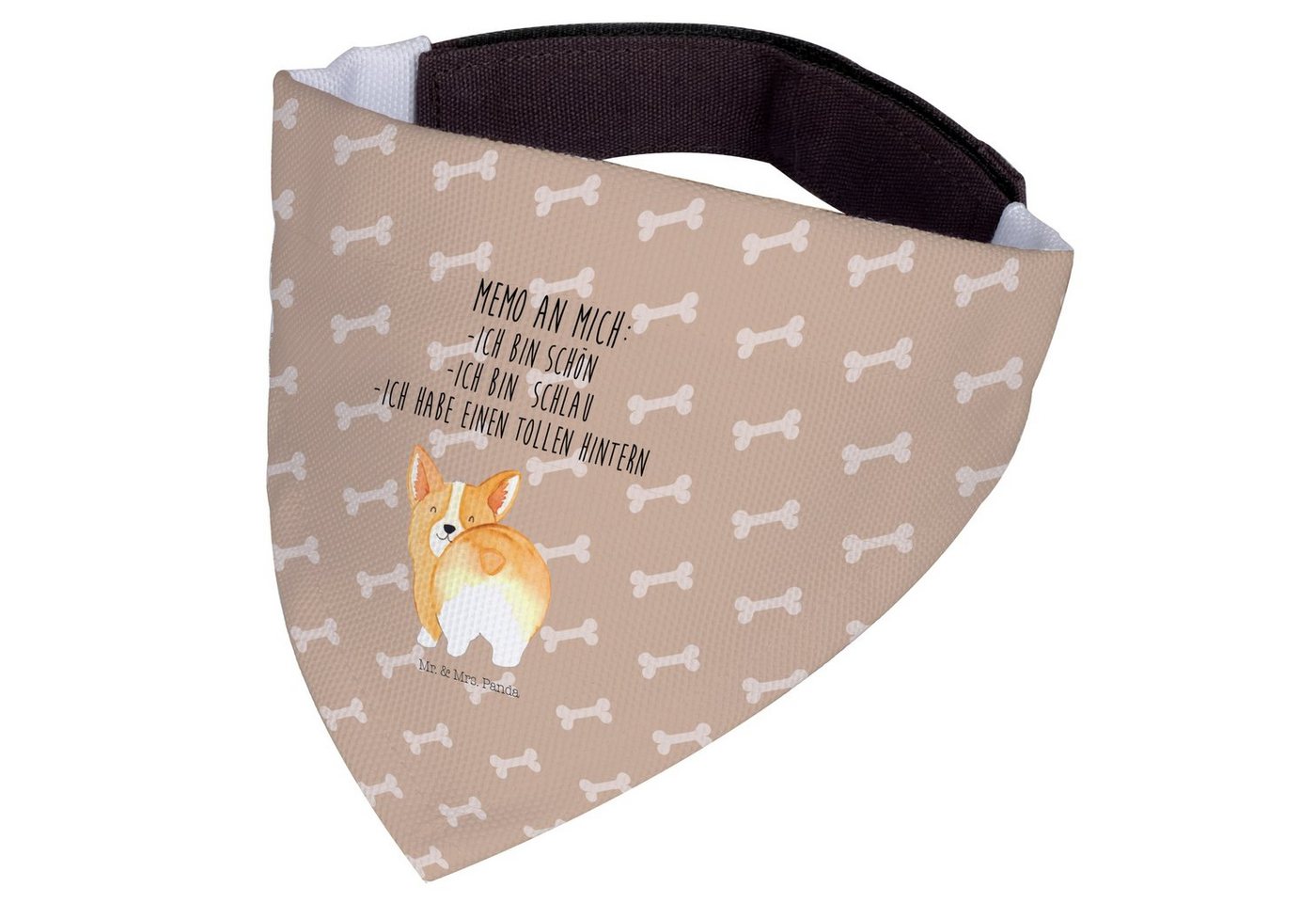 Thumbnail - Mr. & Mrs. Panda Hundefliege Corgi Po - Hundeglück - Geschenk, Sprüche, Corgie, Vierbeiner, Tuch, Polyester, Modisch und...