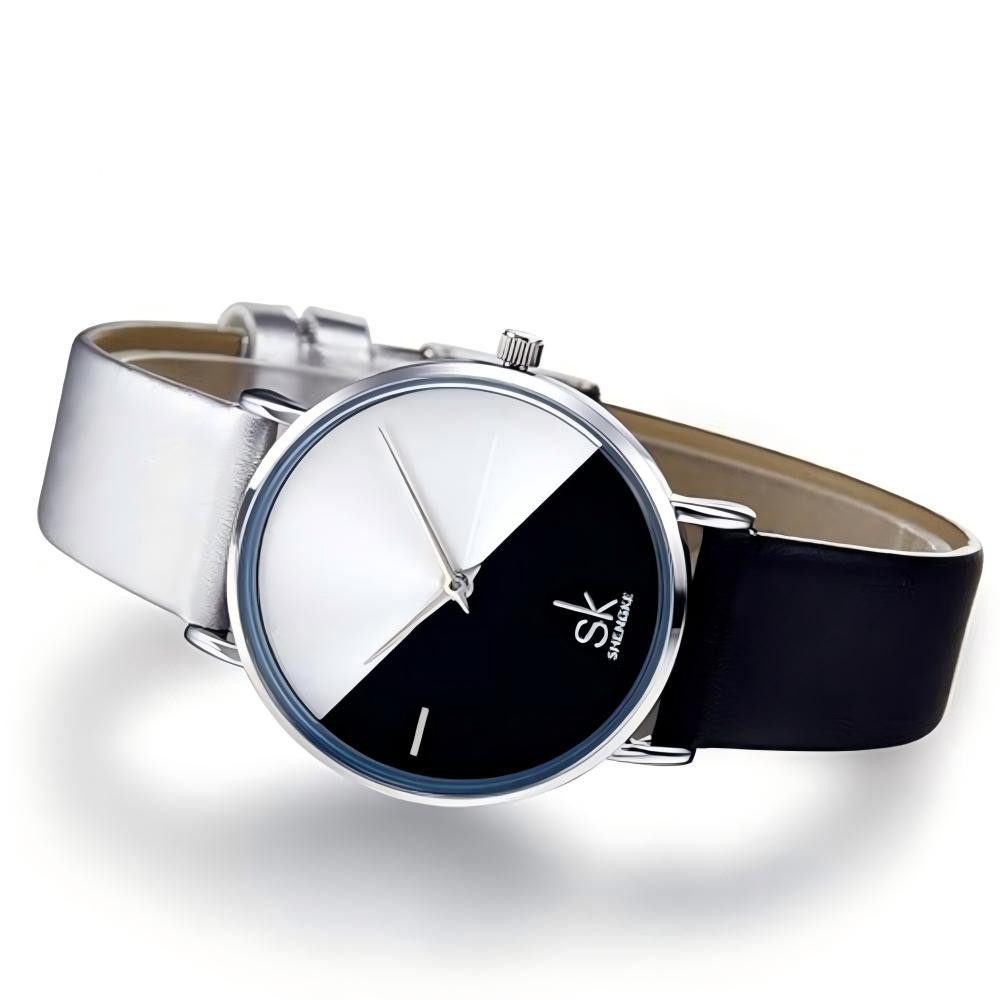 ibettertec Quarzuhr Quarzuhr Echtes Rindsleder Uhr für Damen modisch und leger, (Quarzuhr, 30 Meter Wasserdichtigkeit, Multifunktionsuhr Armbanduhr, Chronograph Damenuhr)