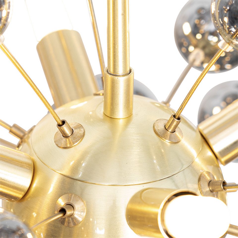 Qazqa Pendelleuchte Explode, ohne Leuchtmittel, Warmweiß, QAZQA Hängeleuchte, g9, Gold, Stahl, Art Deco