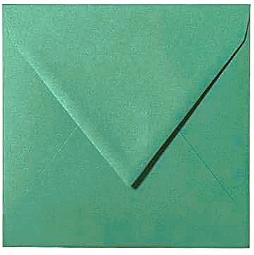 Briefumschläge24Plus Briefumschlag 12,5x12,5cm Конверты 120g feuchtklebend T.Grün 50St., Quadratische Конверты 120g Papier Spitze Klappe