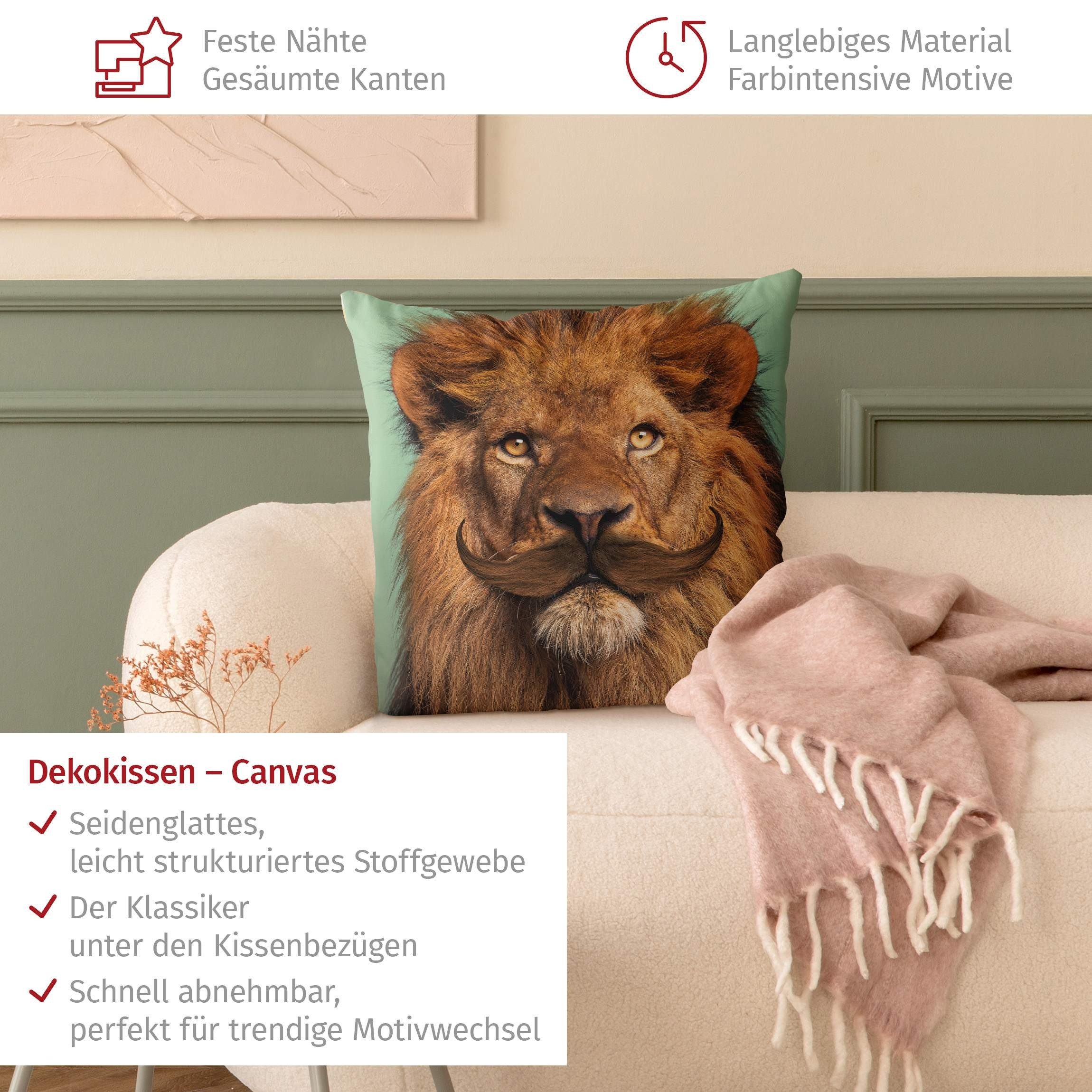 Bilderdepot24 Dekokissen drinnen Kissenhülle/ Sofakissen/ Zierkissen Kissenhülle braun Tiere Mo, Bezug mit / ohne Füllung Zierkissen Outdoor Sofa Bett
