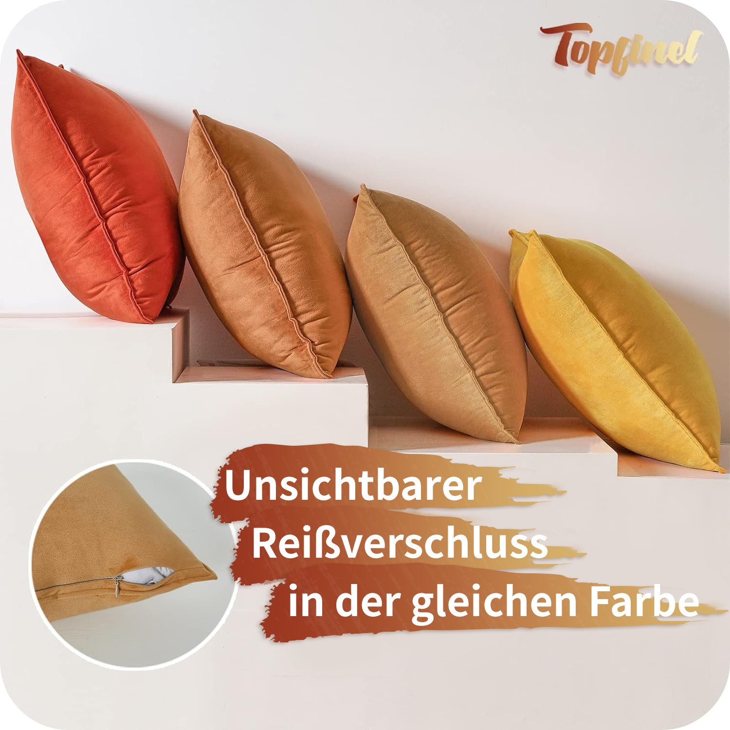 Topfinel Kissenbezüge 4er Set 40x40 & 50x50 cm aus weichem Samt-flauschig m günstig online kaufen