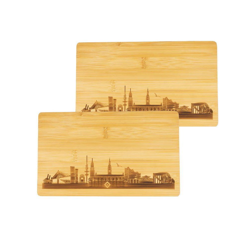 VertriebsArena GmbH HSV Brettchen 2er-Set, Holz