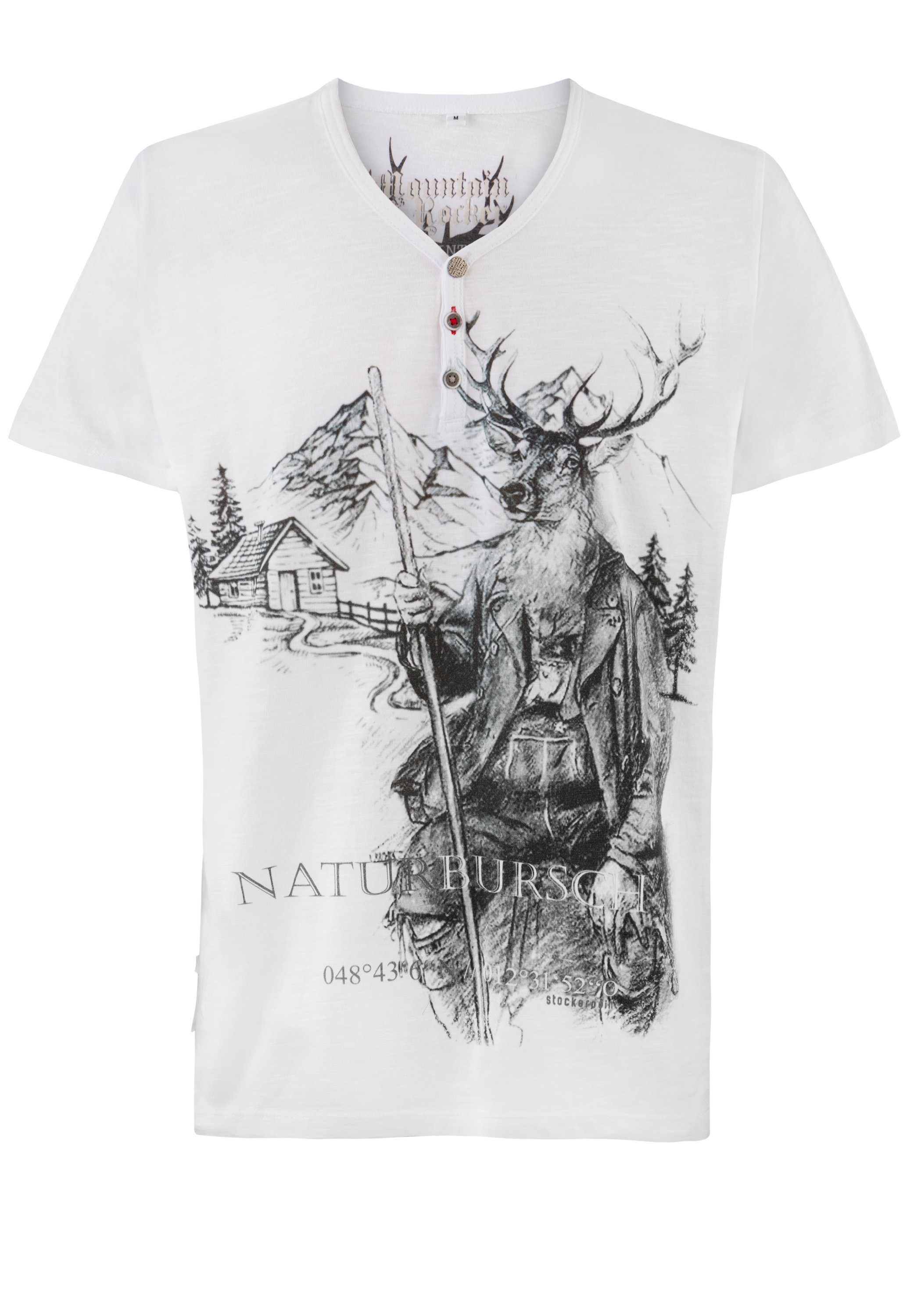 Stockerpoint T-Shirt Naturbursch weiss