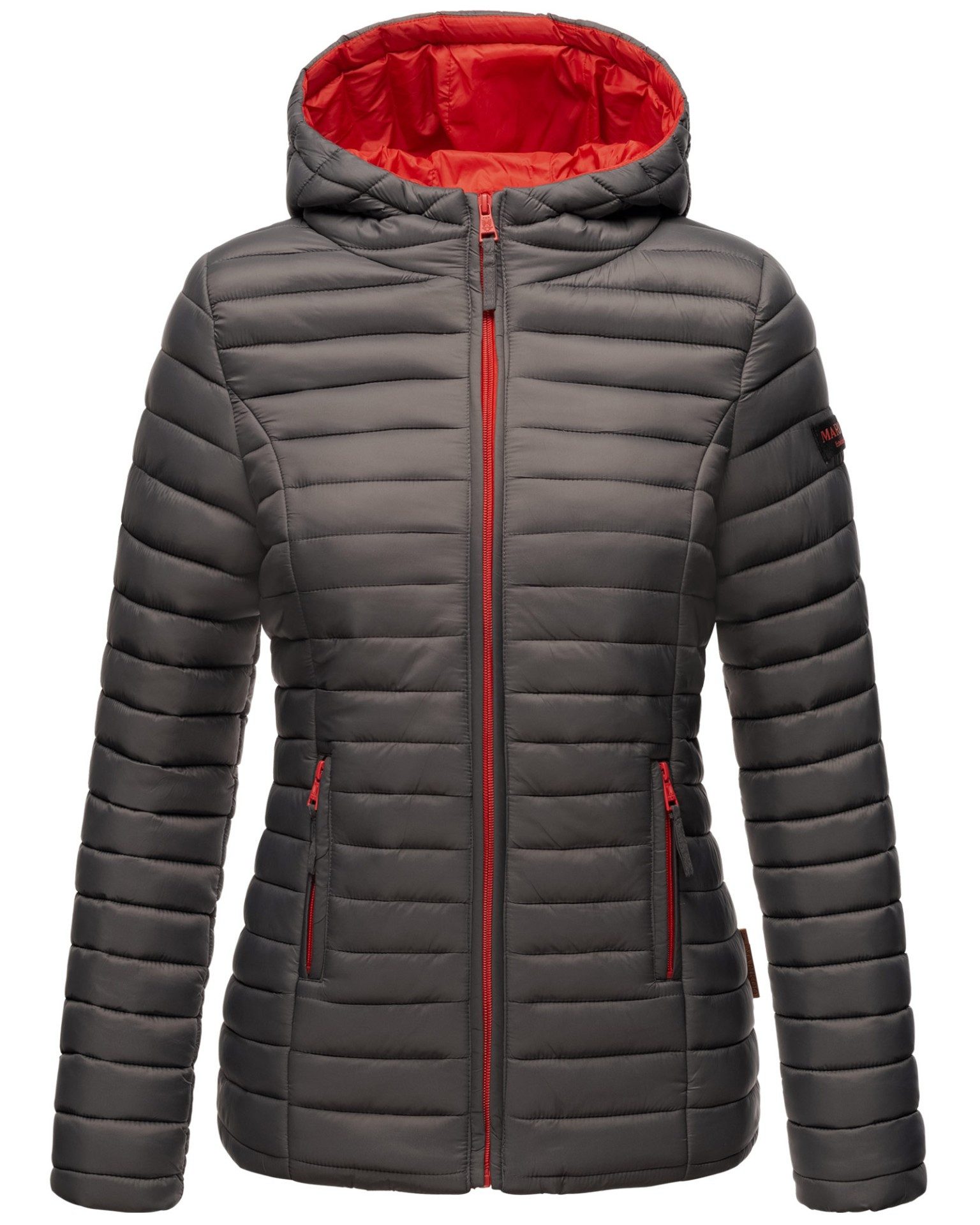 Marikoo Steppjacke Marikoo Asraa Damen Steppjacke B857 Übergangsjacke mit kontrastfarbendem Reißverschluss