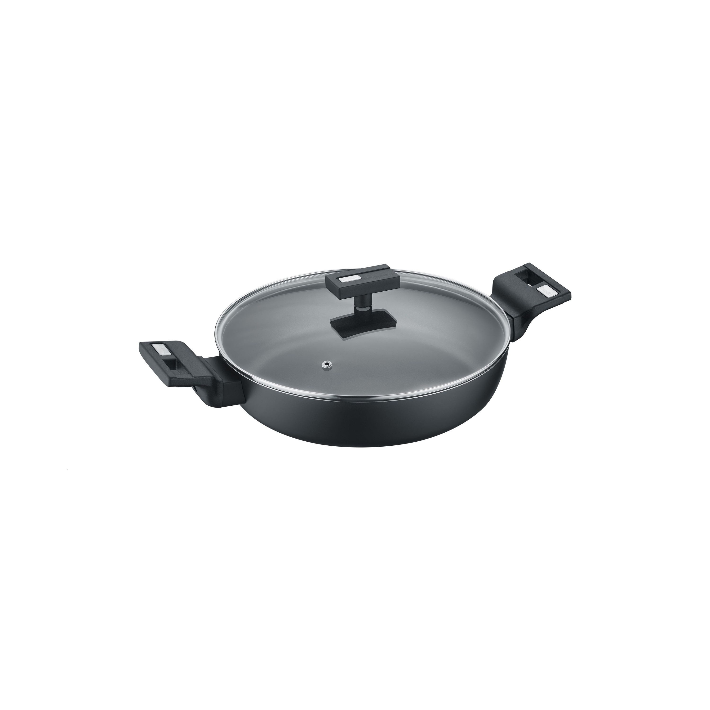 Berndes Servierpfanne b.smart Servierpfanne 28cm (mit Deckel), Aluminium, recycelt aus Dosen