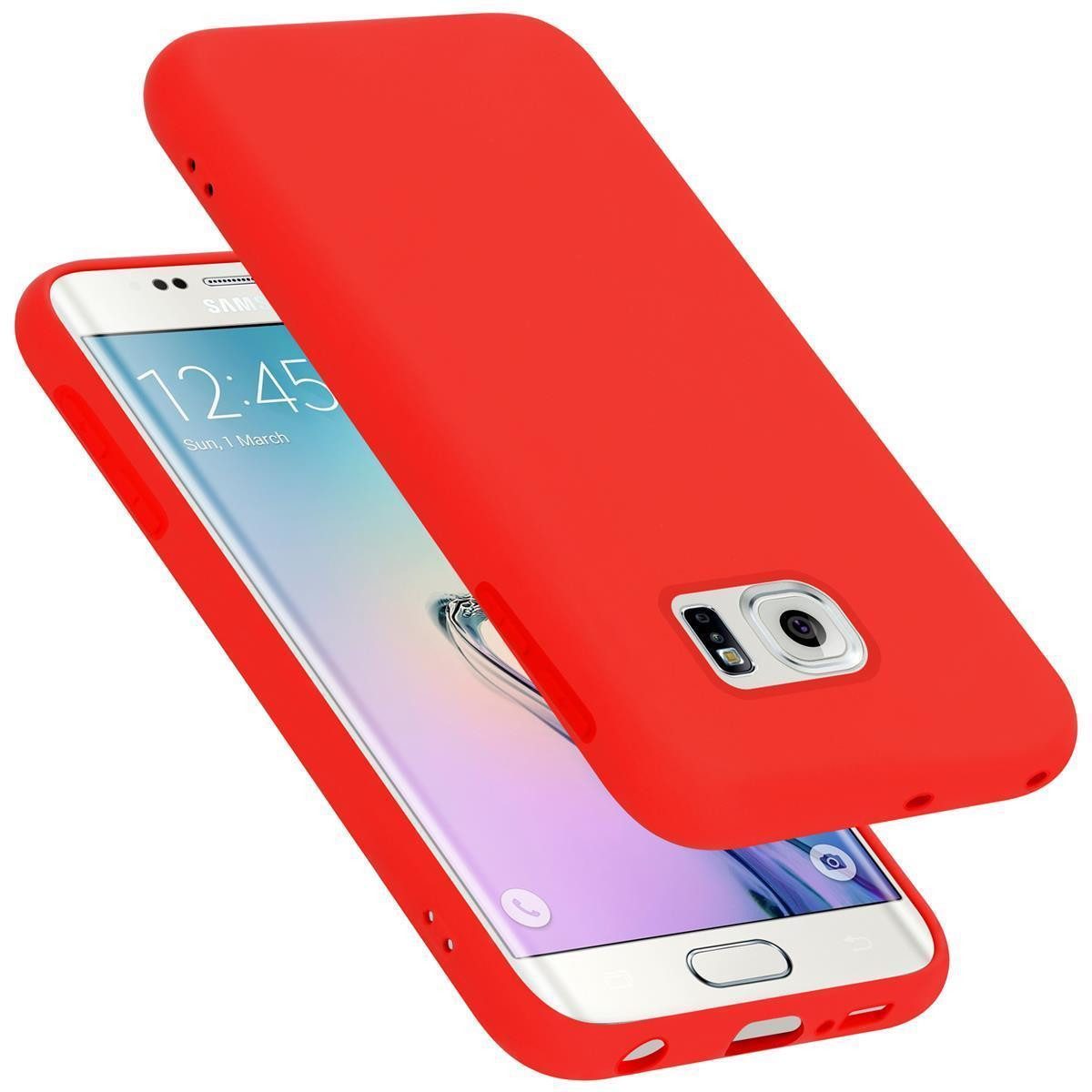 Cadorabo Handyhülle für Samsung Galaxy S6 EDGE Hülle Samsung Galaxy S6 EDGE, Flexible Hülle TPU Silikon Schutzhülle Back Cover Case