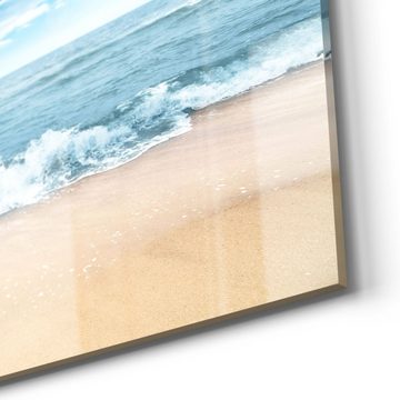 DEQORI Magnettafel 'Wellen am Strand', Whiteboard Pinnwand beschreibbar