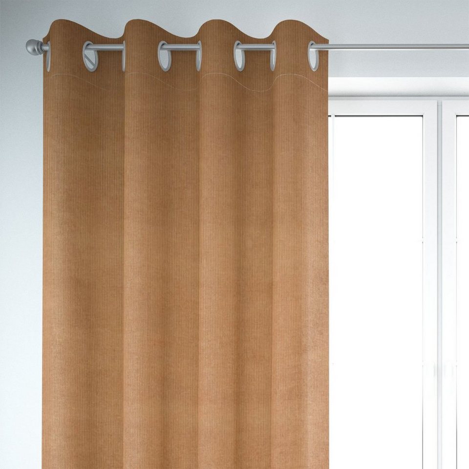 Vorhang SCHÖNER LEBEN. Vorhang Cord Corduroy camel 245cm oder Wunschlänge,  SCHÖNER LEBEN., Ösen (1 St), blickdicht, Kunstfaser, handmade, made in  Germany, vorgewaschen