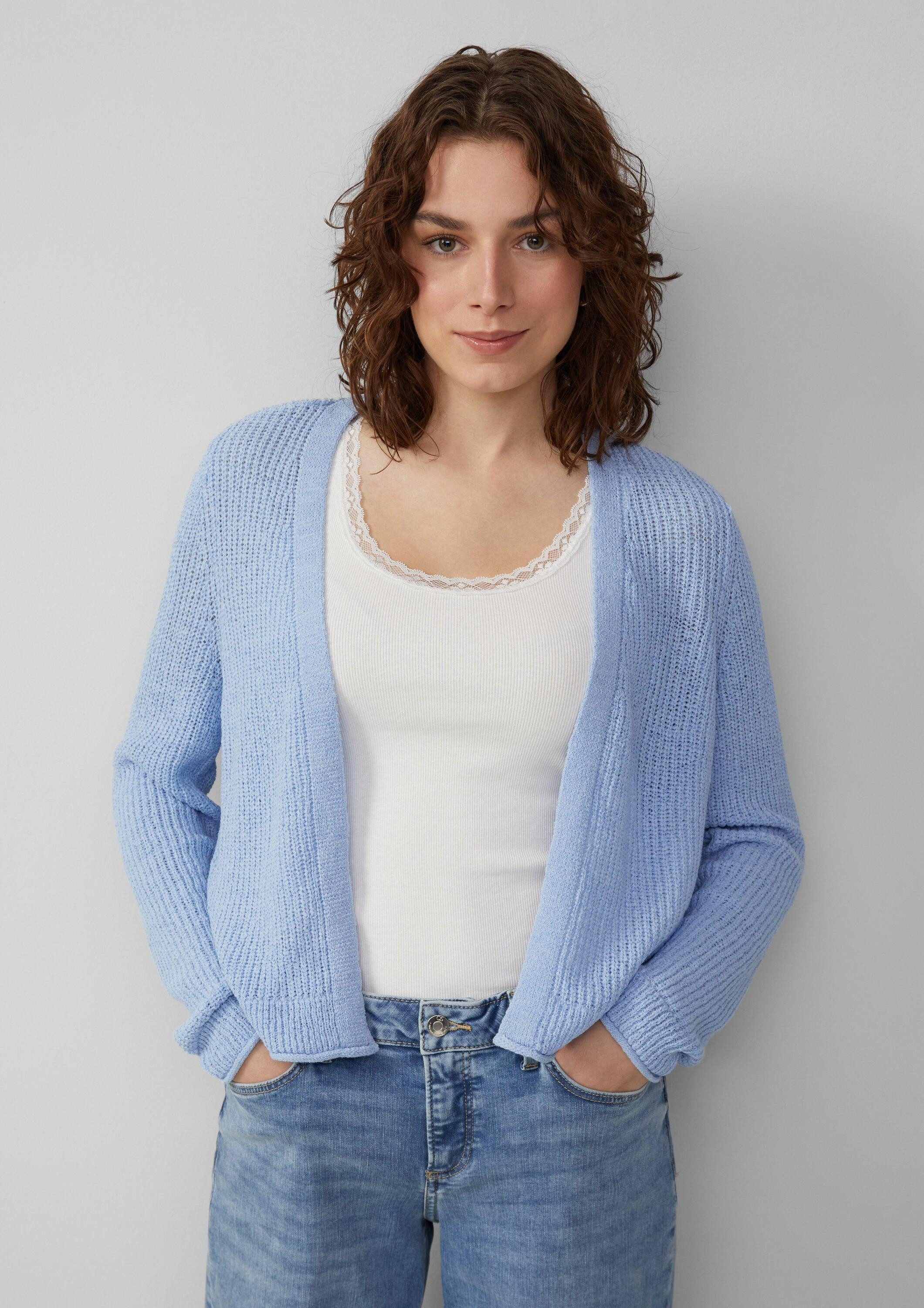 QS Cardigan Strickjacke Strickjacke aus Bändchengarn günstig online kaufen