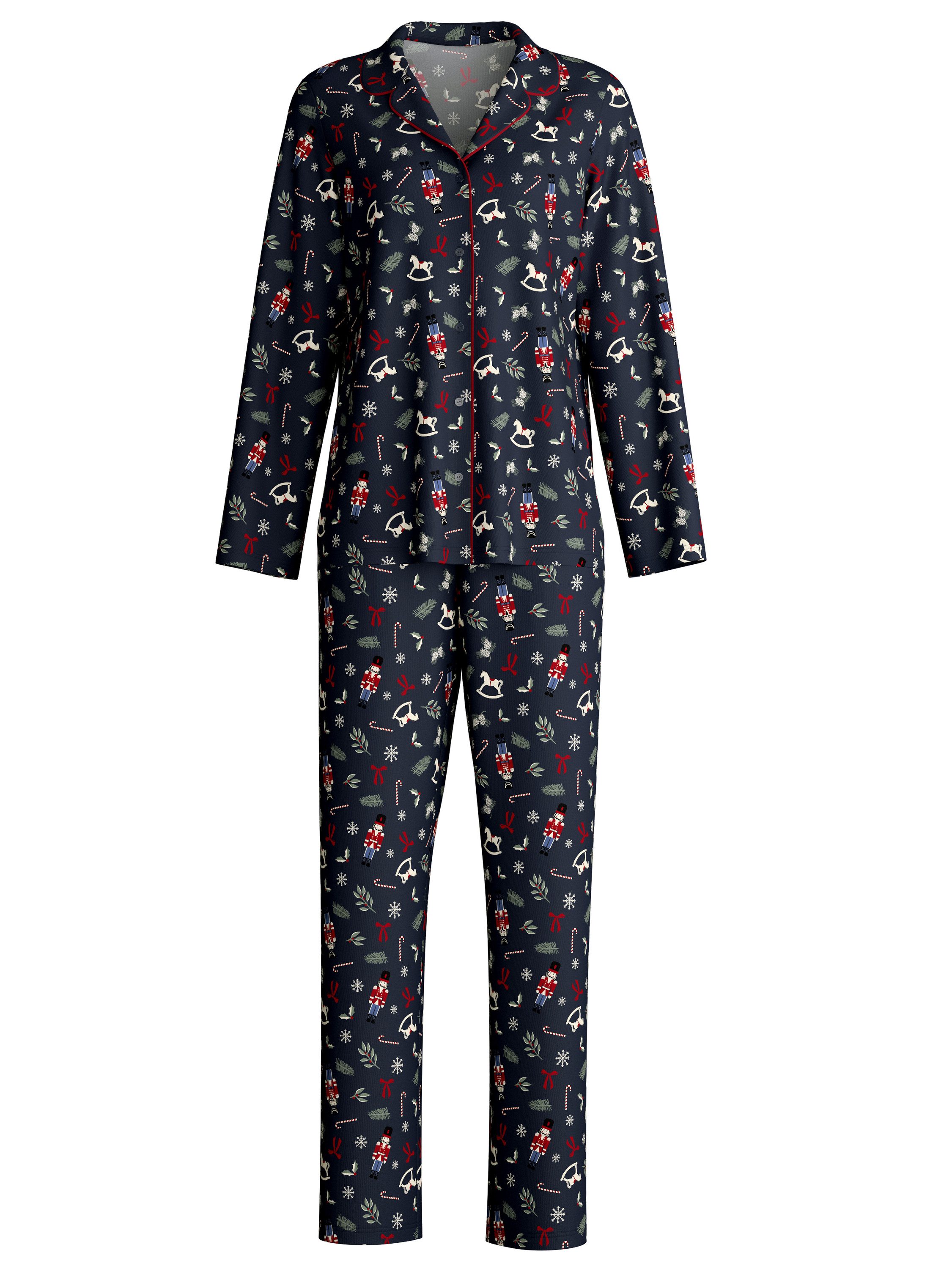 CALIDA Pyjama Family & Friends Damen (2 tlg) warme Baumwollqualität