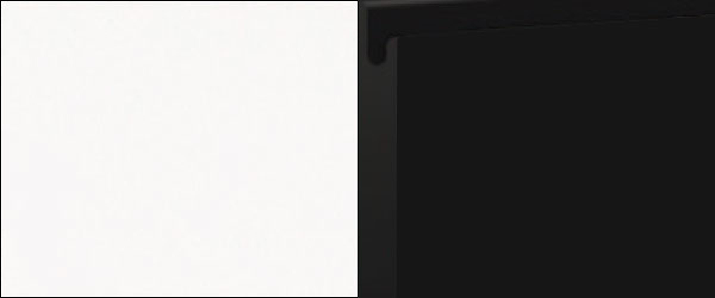 Feldmann-Wohnen Herdumbauschrank Velden 60cm Front- matt grifflos schwarz 1 super Korpusfarbe & Schublade (Vollauszug) wählbar