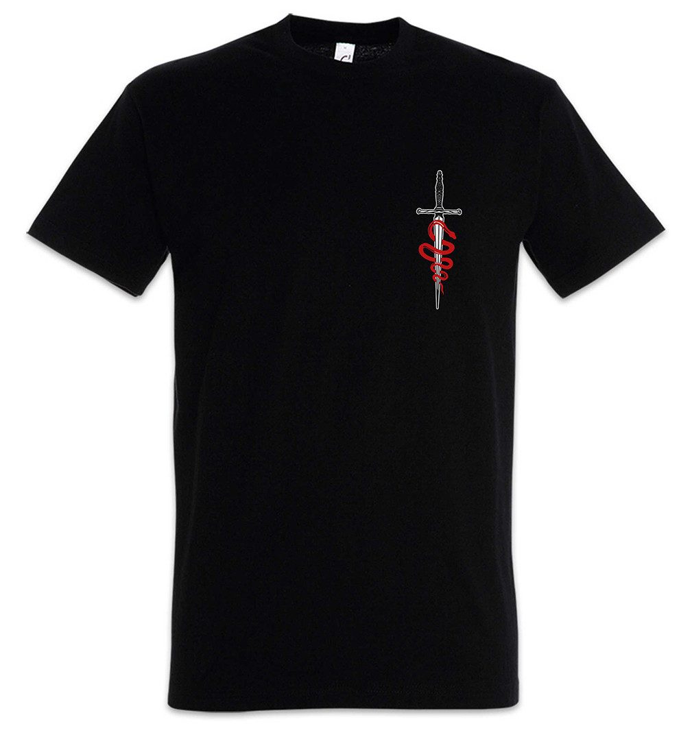 Urban Backwoods Print-Shirt Snake & Knife II Herren T-Shirt Dagger Schlange Messer Dolch Tattoo (1-tlg) Latino Art Gang Gangster