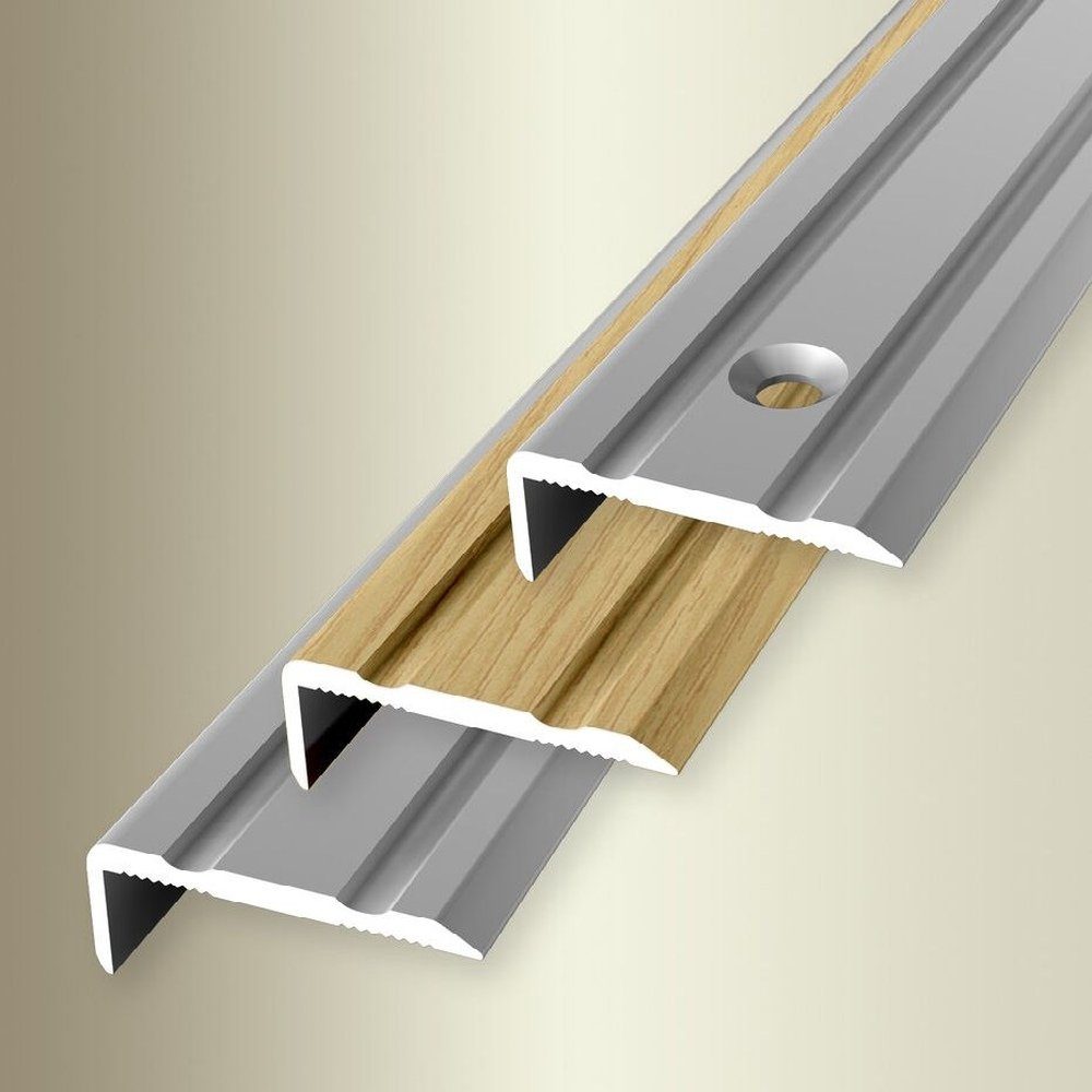 PROVISTON Winkelprofil Aluminium, 24.5 x 1000 mm, Schwarz, Treppenkanten- & Winkelprofile