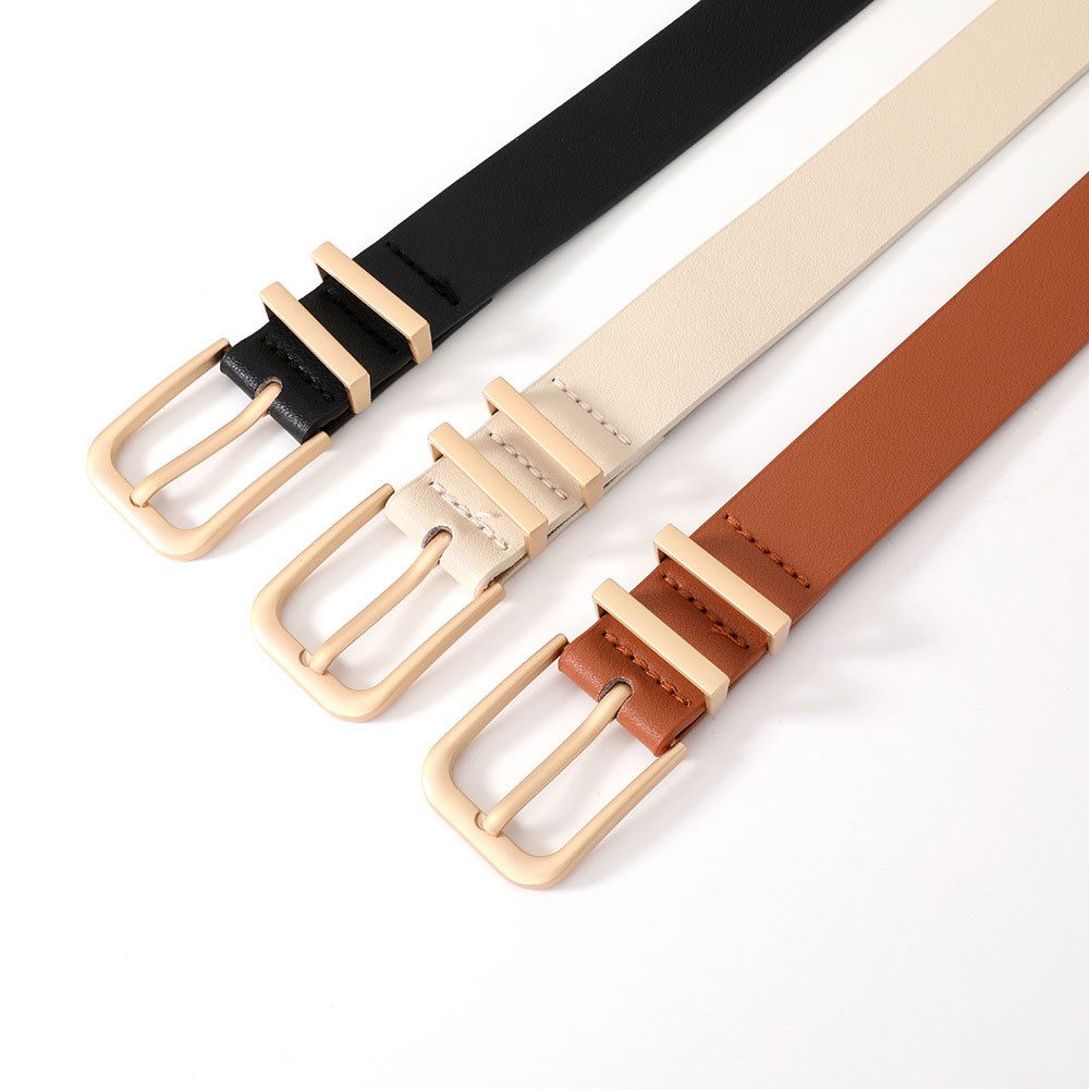 HoyoLee Ledergürtel 3 Stück Damen Leder Gürtel, Verstellbarer Gürtel mit Metallschnalle