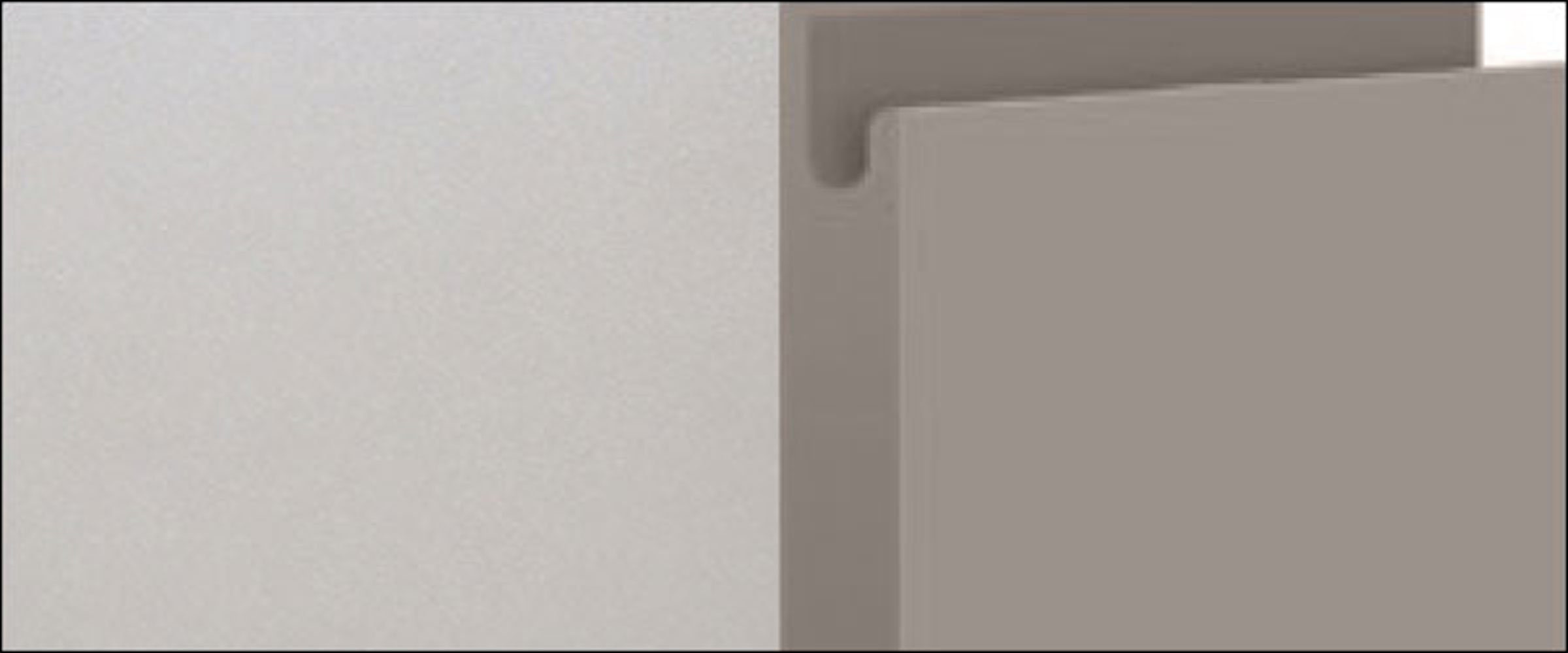 Avellino matt Front-, stone grey Korpusfarbe grifflos & Ausführung 15cm Feldmann-Wohnen Acryl Unterschrank wählbar Korbauszug