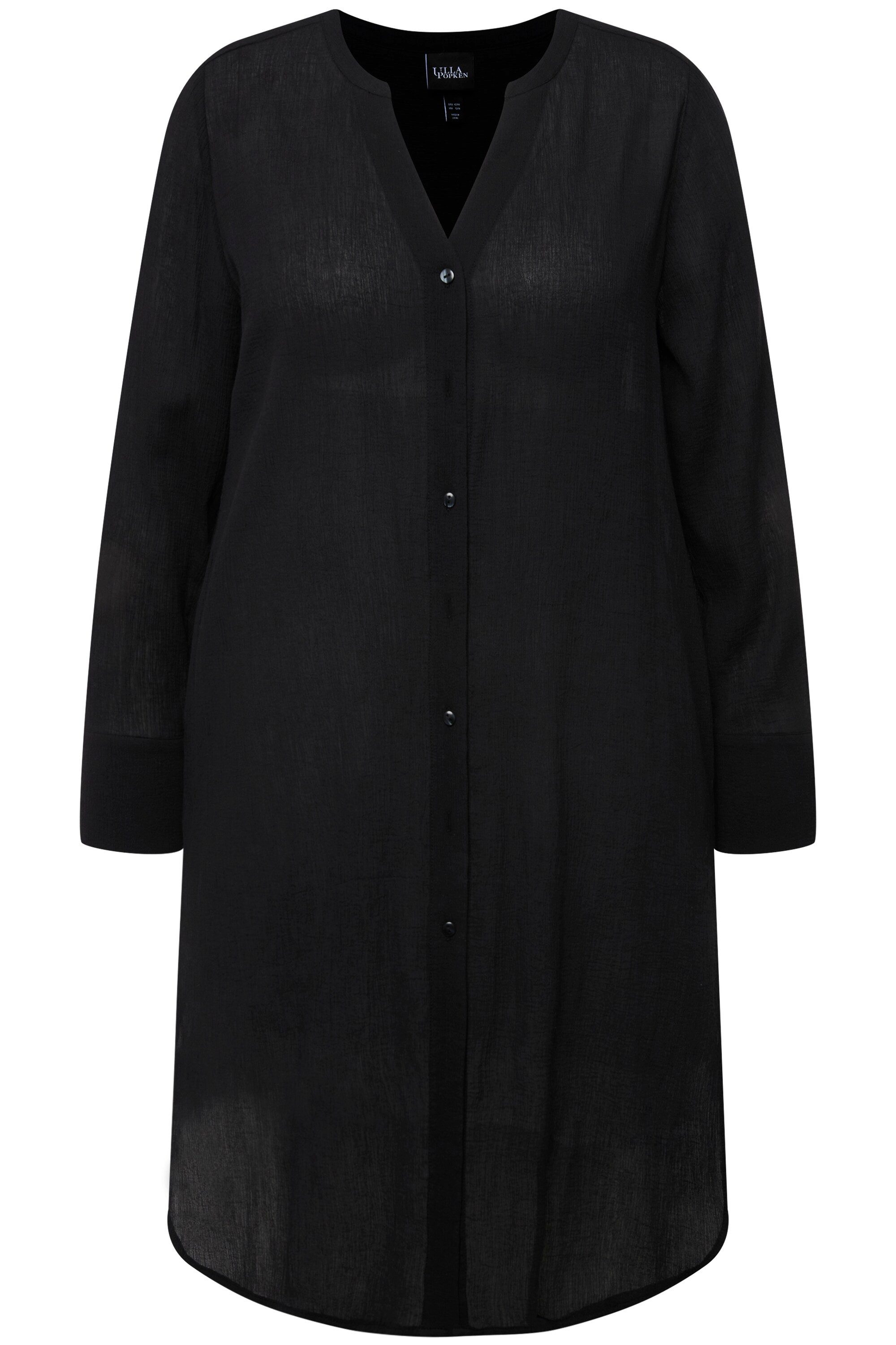 Ulla Popken Longbluse Longbluse Struktur A-Linie günstig online kaufen