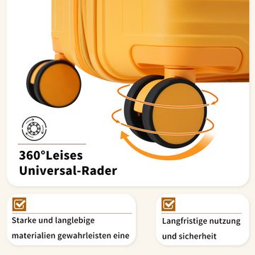 HAUSS SPLOE Hartschalen-Trolley Polypropylen Handgepäck Hartschalen-Koffer Hartschalenkofferset 3-tlg, mit Innenfächern, Universalrädern, Doppelrädern, mit TSA-Schloss