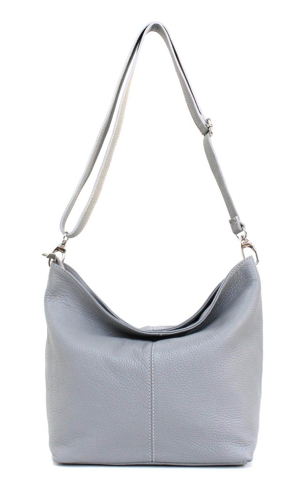 ITALYSHOP24 Сумки для покупок MADE IN ITALY Damen Leder Tasche Сумки для покупок Umhängetasche Cross Over Body, Brusttasche Bag große 3xFach geteiltes Hauptfach Freizeit Abend Urlaub