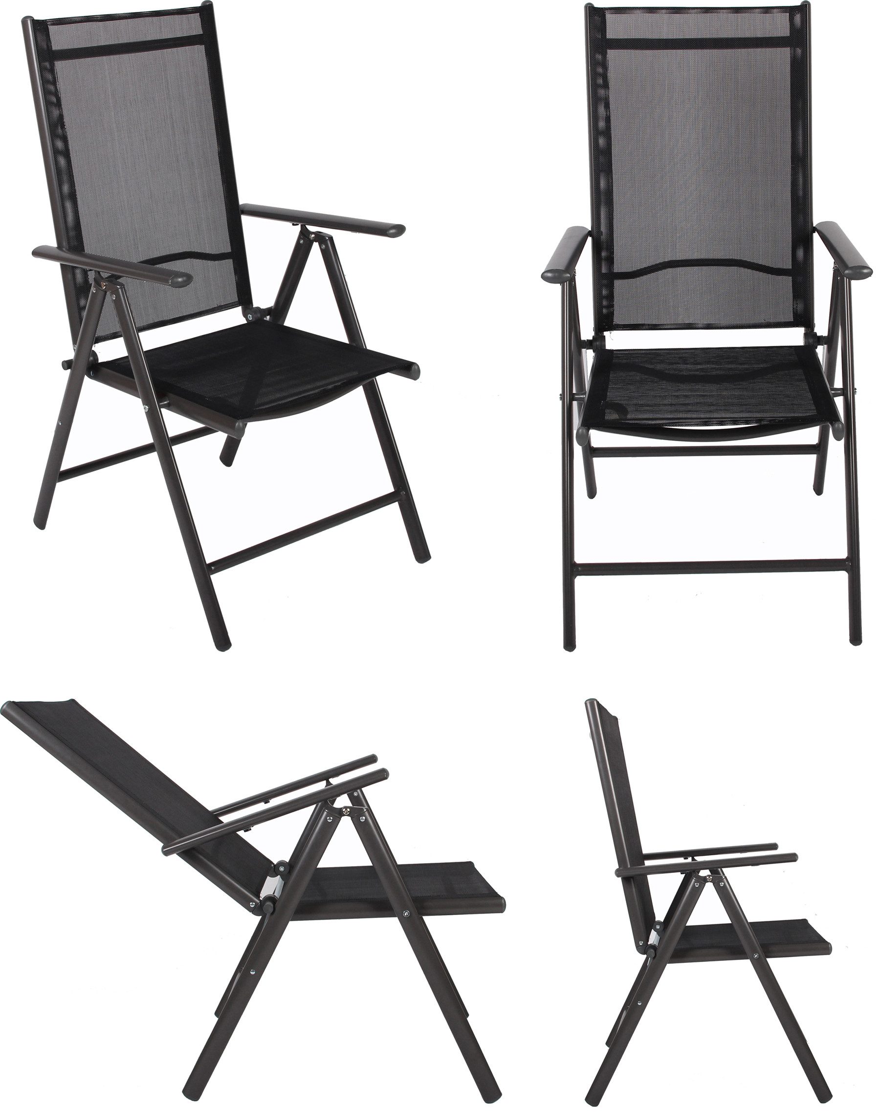 VCM Garten-Essgruppe 5 teiliges Gartenmöbel-Set Miami H. 105 x B. 80 x, (Set, 5-tlg., 1x Tisch 4x Stuhl)