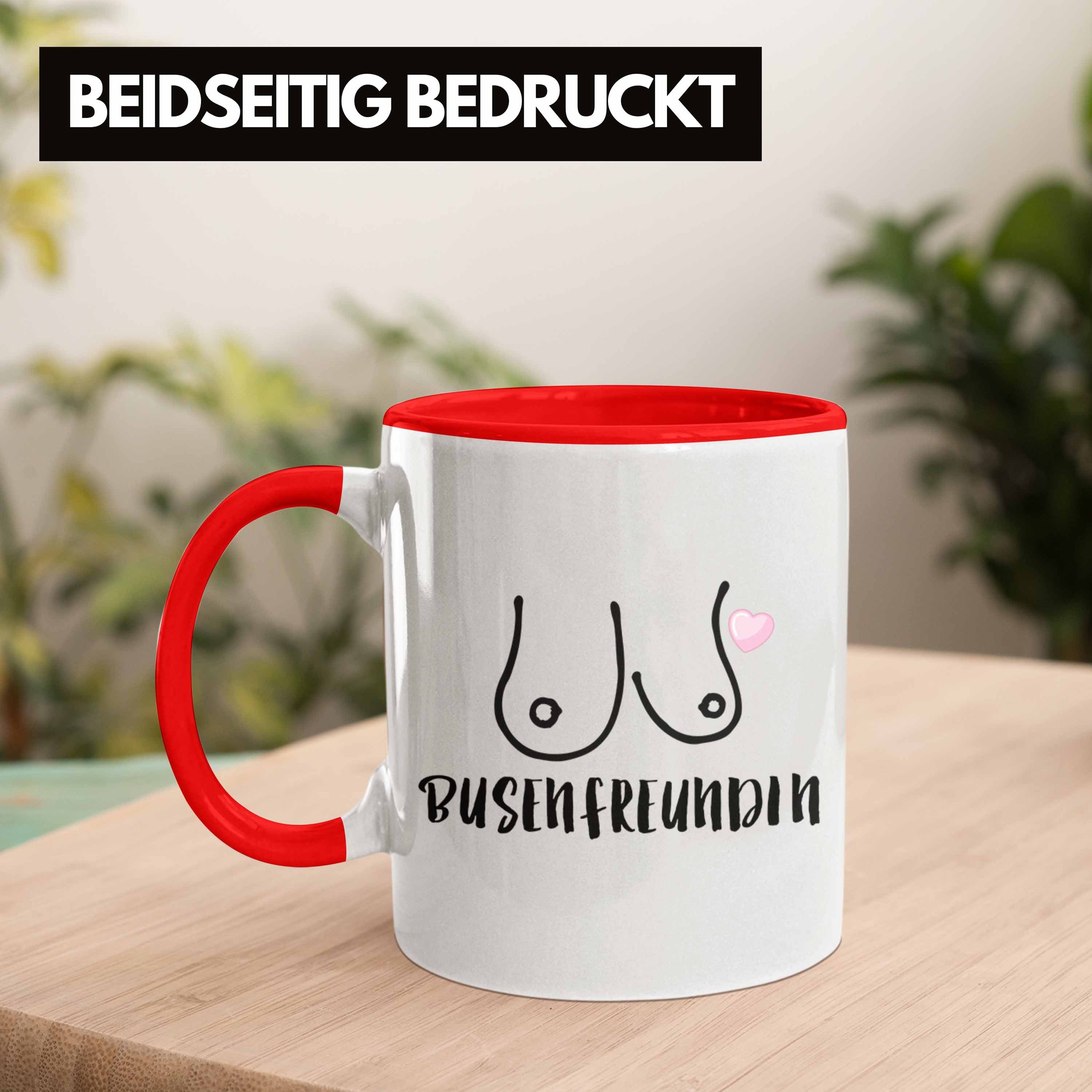 Tasse Tasse Trendation Spruch Freundin Freundinnen Busenfreundin Rot Becher Trendation Geschenk - Beste Geburtstag Lustig