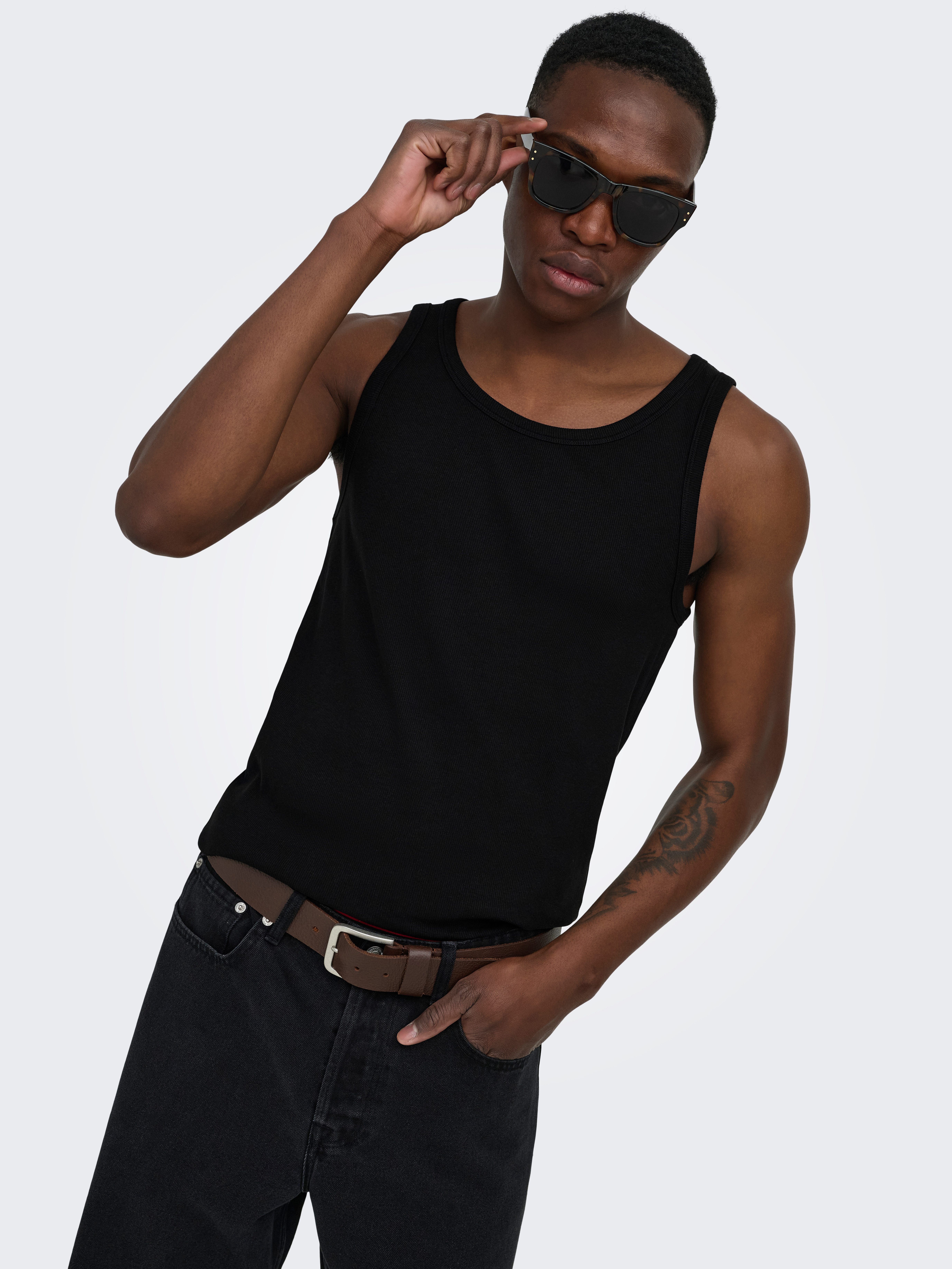 ONLY & SONS Rundhalsshirt ONSTANNER REG SL TANK TOP NOOS – Bild 3 von 5