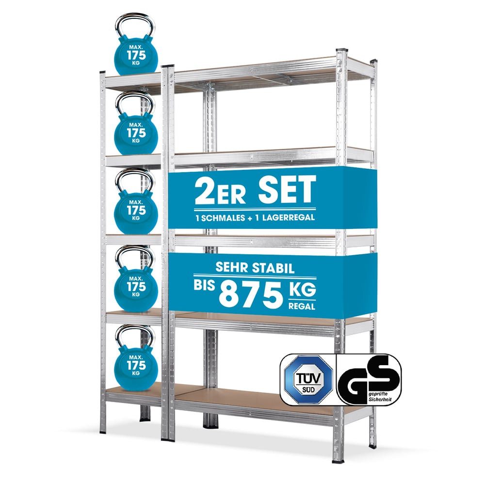 EASYmaxx Schwerlastregal Schwerlastregal & Werkbank 2er-Set, günstig online kaufen