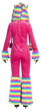 Funny Fashion Kostüm Rainbow Monster Jumpsuit Overall für Damen