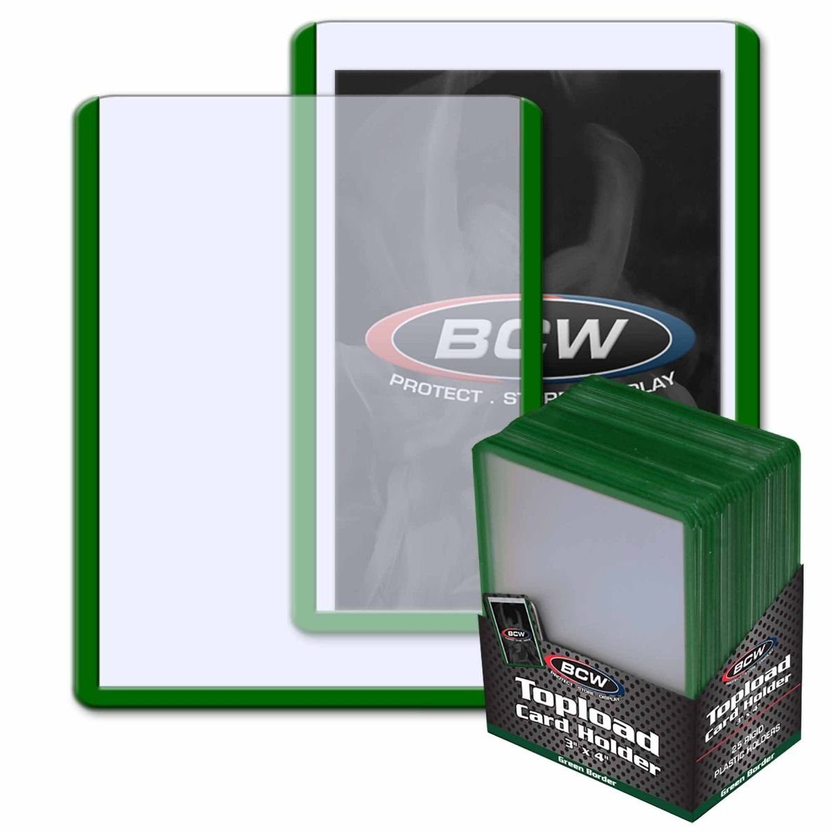 BCW Sammelkarte BCW Topload 3 x 4" (Green Border) (25 ct)
