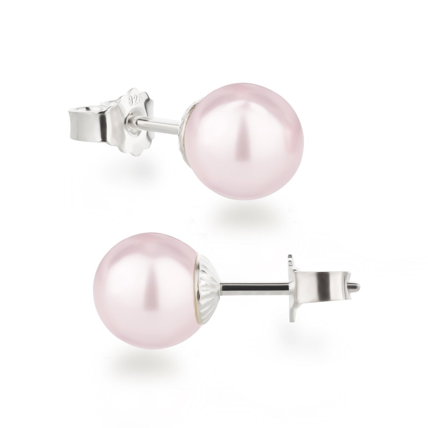 SCHÖNER-SD Perlenohrringe Ohrstecker 8mm Perle 925 Silber, Made in Germany mehr