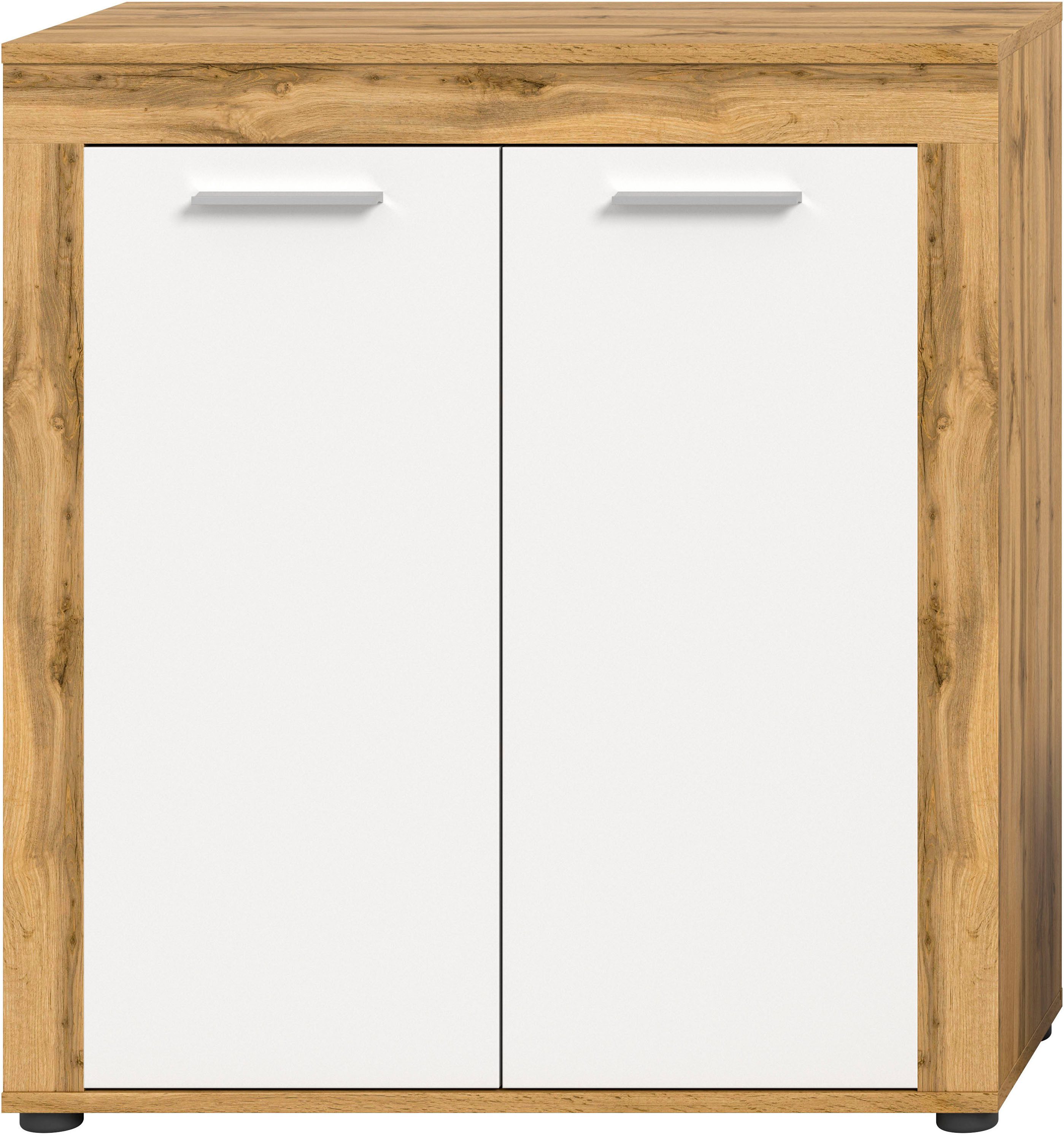 Home affaire Highboard AOSTA, TOPSELLER!, Höhe 88 cm, 2 Türen, 3 Fächer, 2 Einlegeböden (in verschiedenen Farbausführungen, individuell kombinierbar), Kommode, Schrank, Anrichte, Standschrank, Sideboard, Wohnzimmer