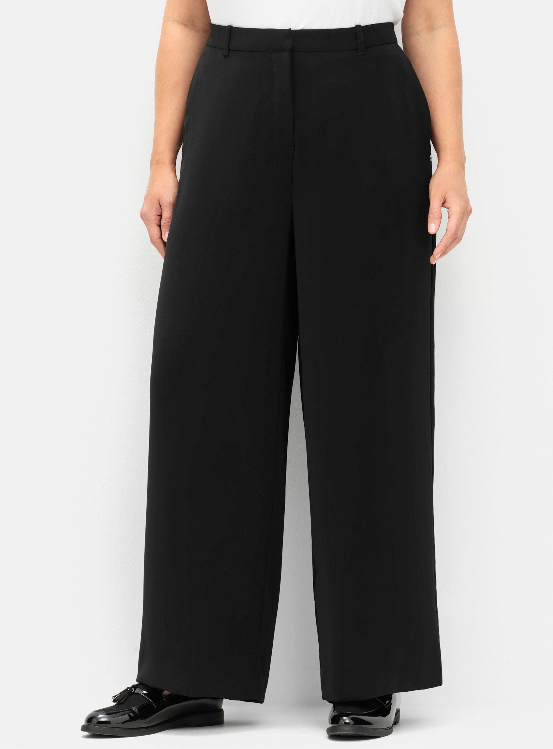 Sheego Jerseyhose Hose . in weiter Beinform mit Teilgummibund günstig online kaufen