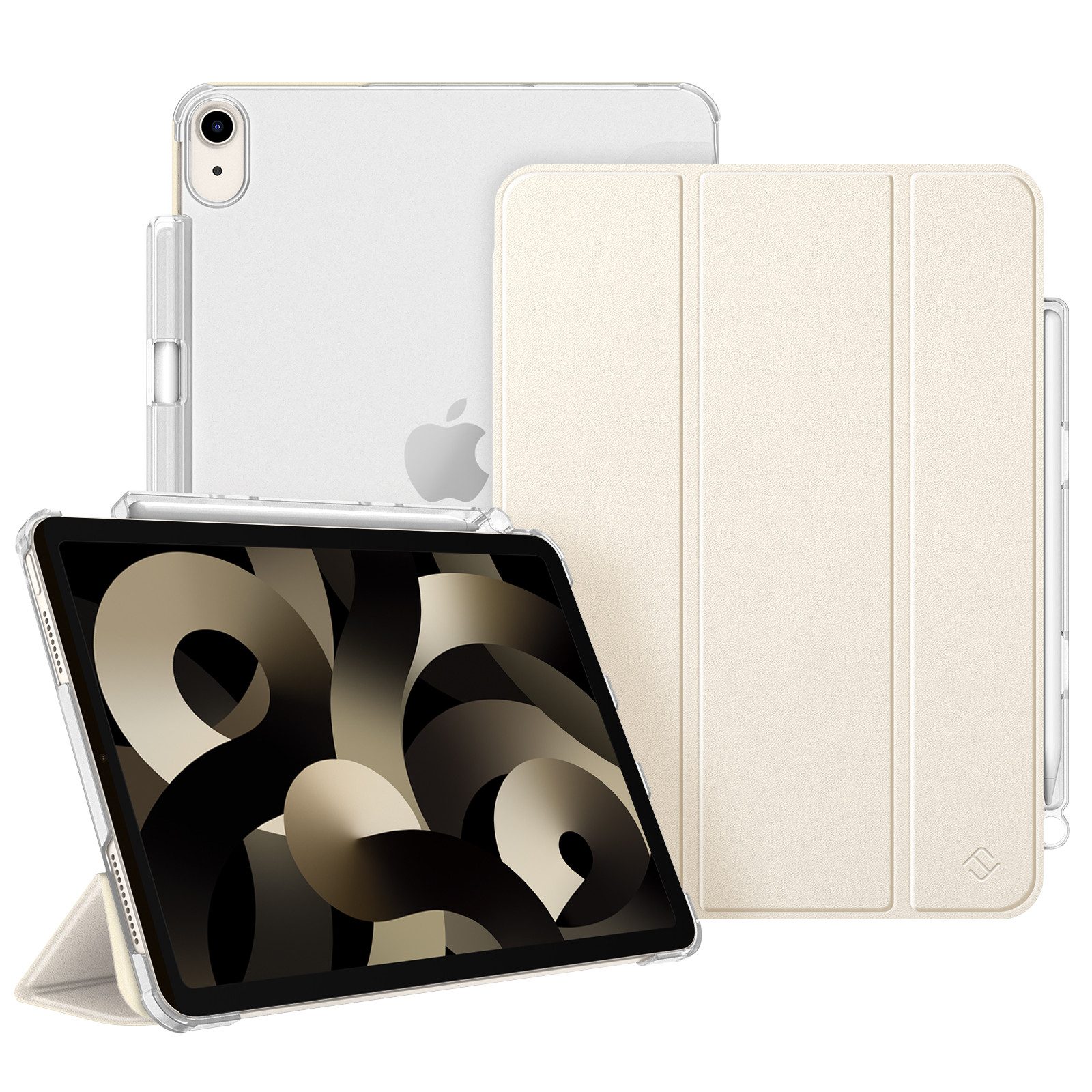 Fintie Tablet-Hülle für iPad Air 11'' M4/M3/M2(2026/2025/2024), iPad Air 5/4 Gen 2022/2020 10.9 Zoll, mit Stifthalter, ultradünne leichte Hülle mit transparenter Rückseite