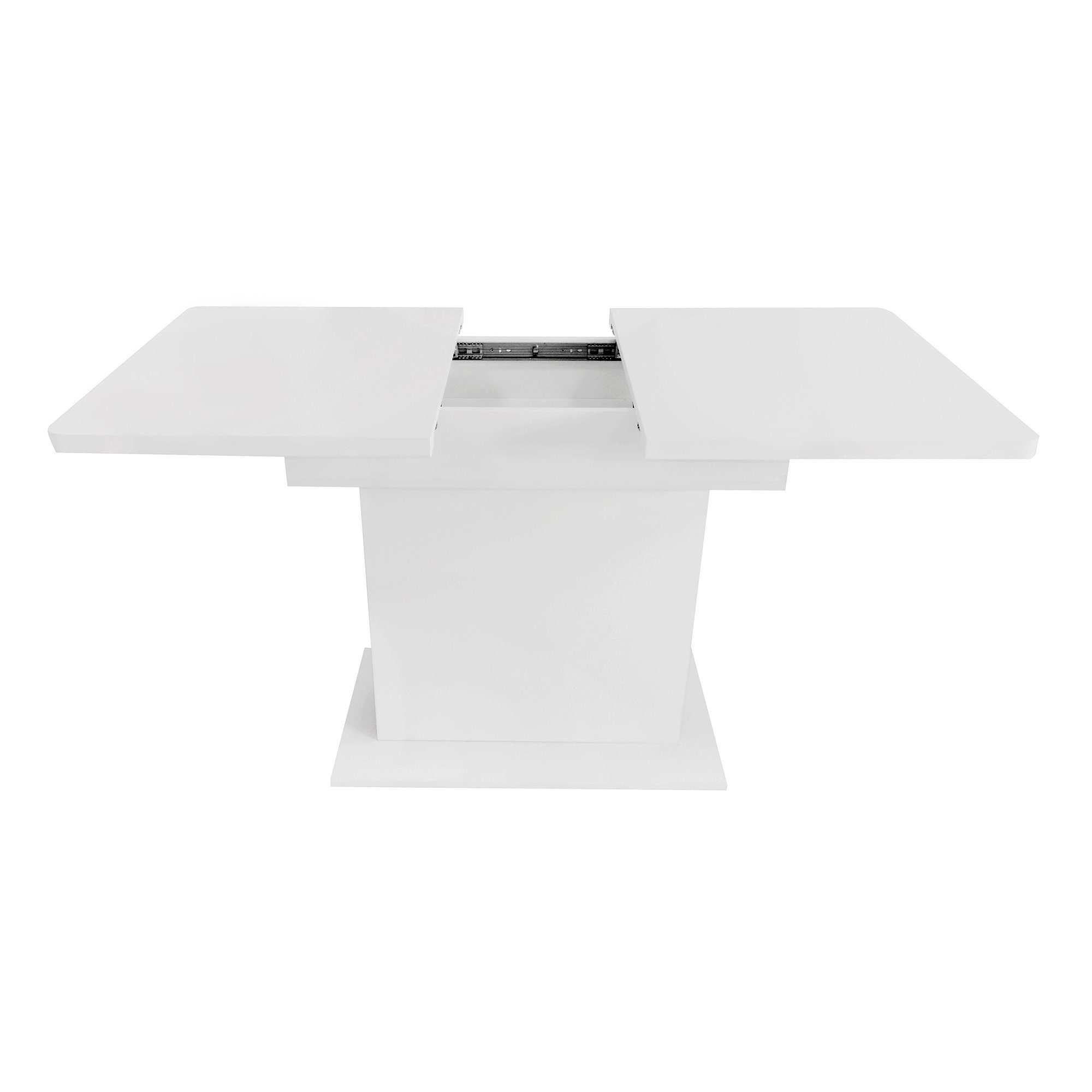 BlingBin Esstisch Erweiterbarer rechteckiger Esstisch, Höhe Freizeittisch mit Fächer, Vier Weiß Esstisch 75CM Stauraum), (1-St