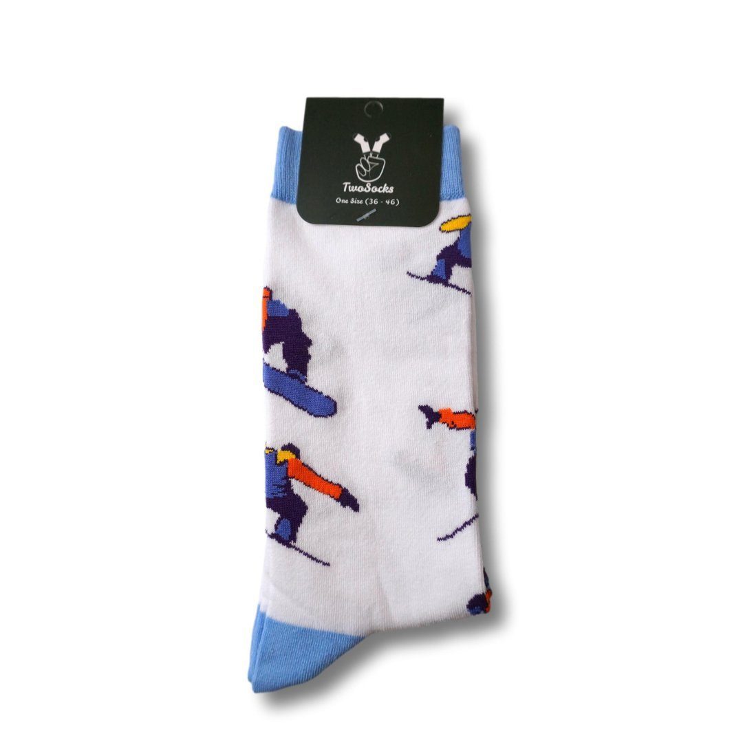 TwoSocks Freizeitsocken Snowboard Носки lustige Носки Herren & Damen, Einheitsgröße
