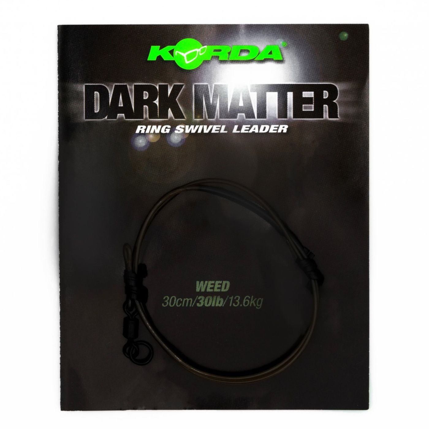 Vorfachschnur Korda Dark Matter Leader Ring Swivel 30lb 30cm - Karpfenvorfach