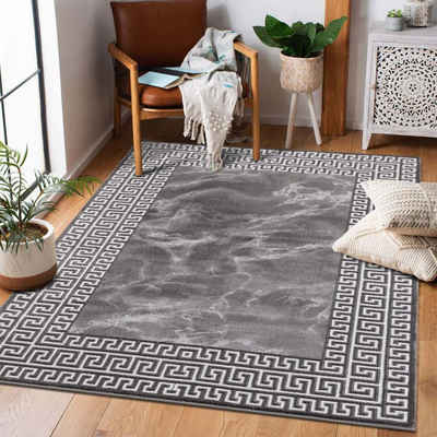 Teppich Chic, Carpet City, rechteckig, Höhe: 11 mm, Kurzflor, Bordüre, Weicher Flor, ideal für Wohnzimmer & Schlafzimmer