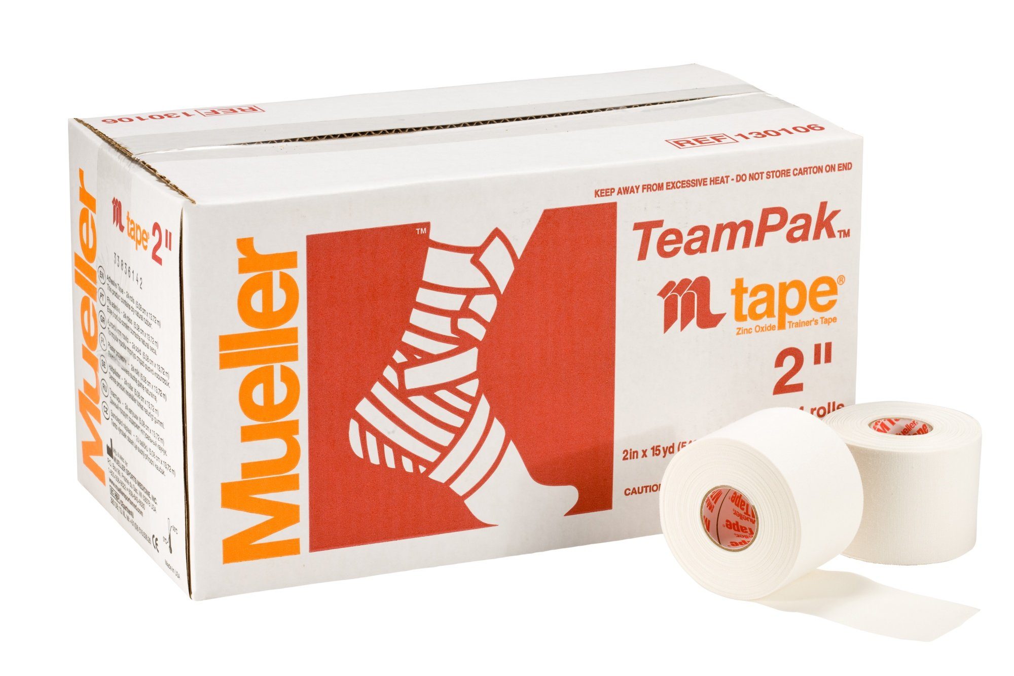 Mueller Sports Medicine Kinesiologie-Tape M TAPE weiß Sporttape, 3 Größen im Vorteilskarton