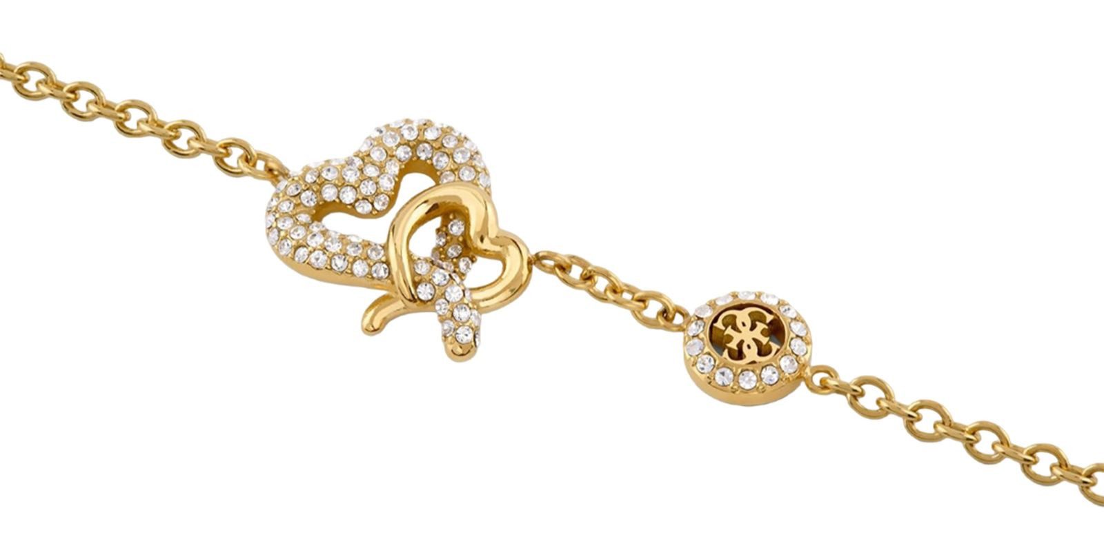 Guess Gliederarmband 16mm Pave Hearts Bracelet – Bild 2 von 3